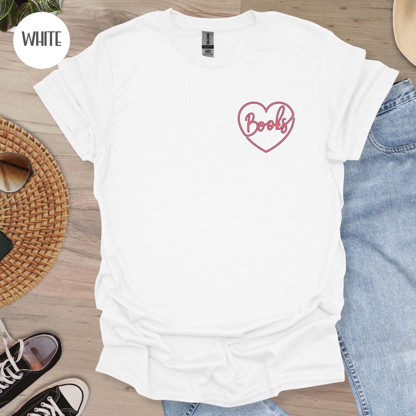 Books Pocket Heart T-Shirt