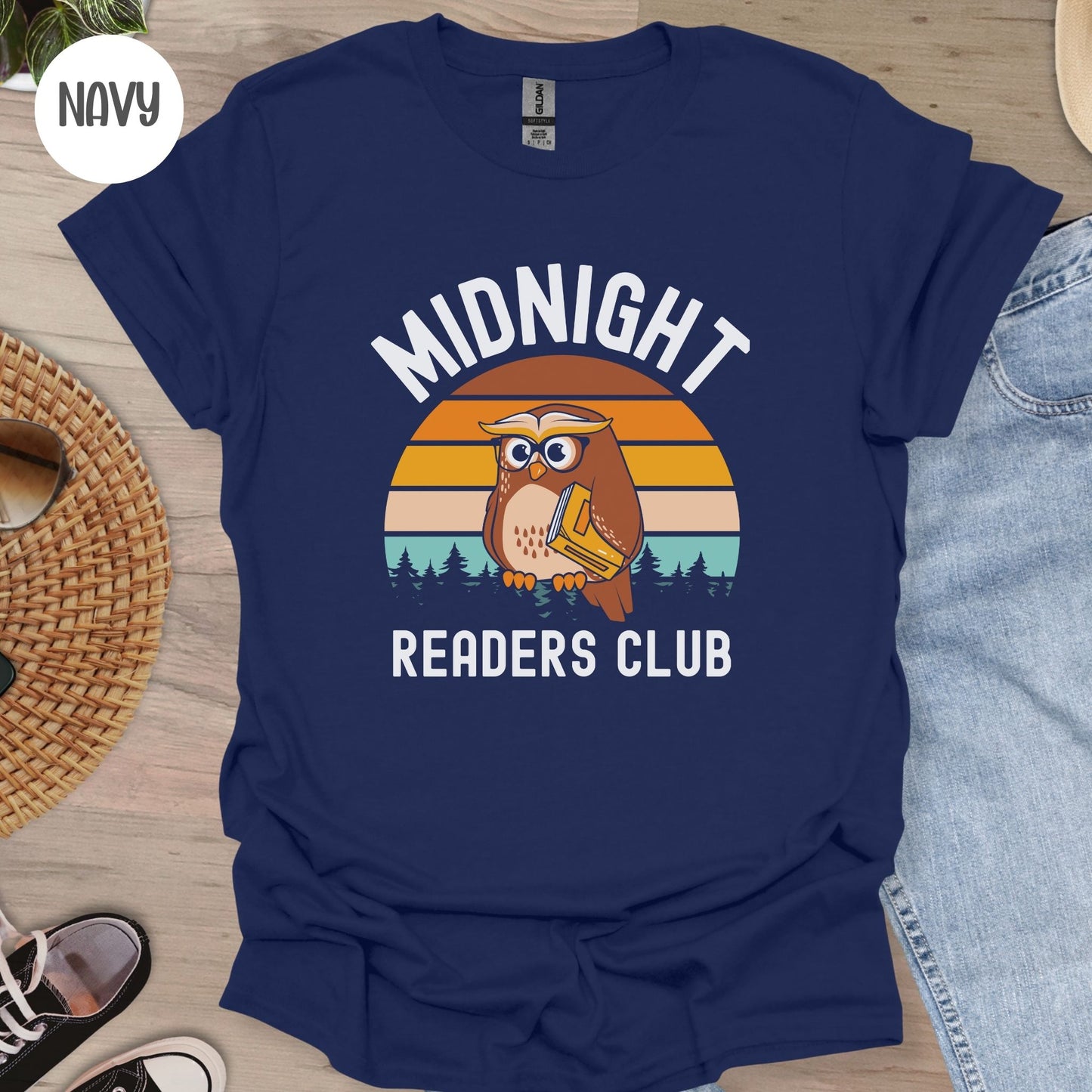 Midnight Readers Club Retro Owl T-Shirt