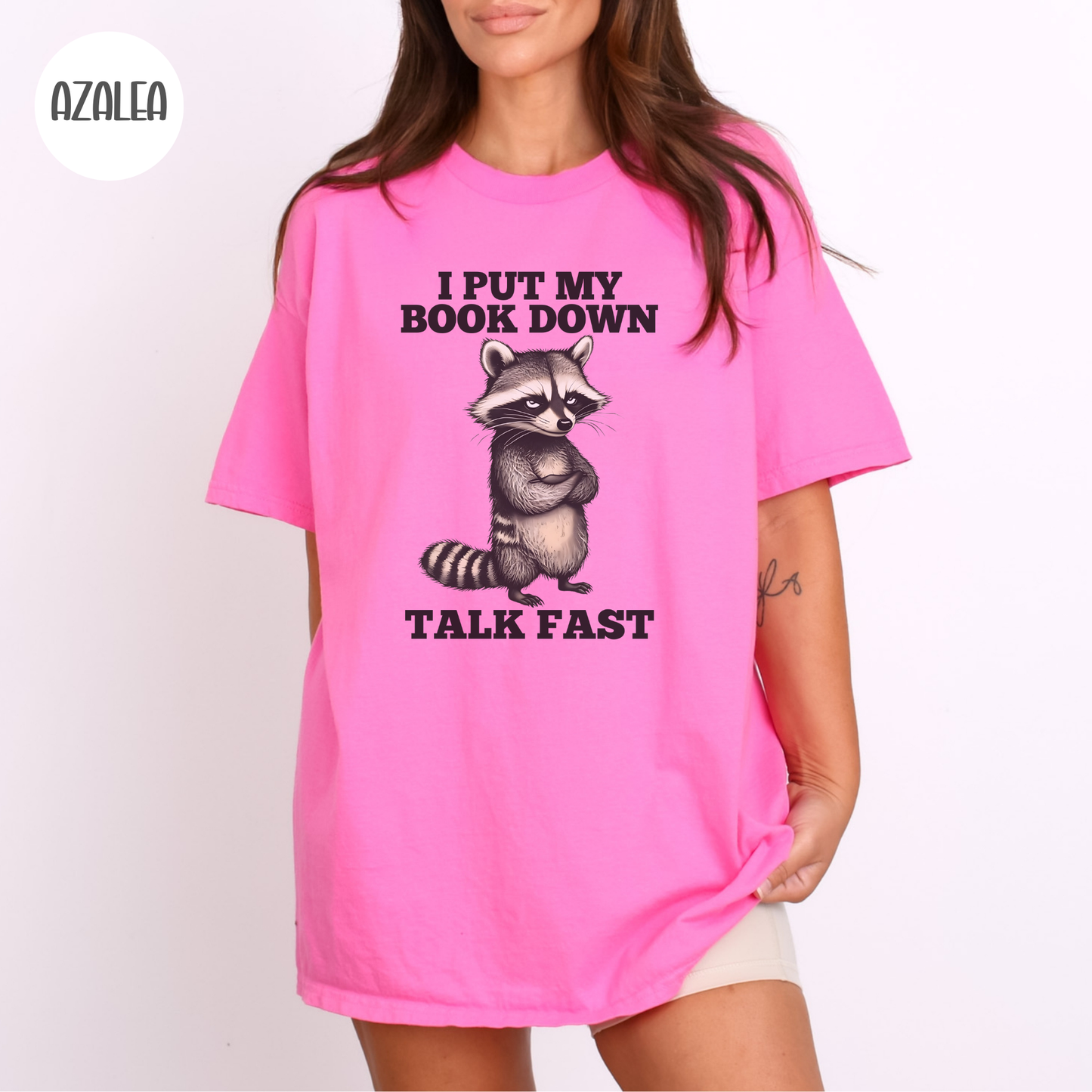 I put my Book Down Funny Raccoon T-Shirt