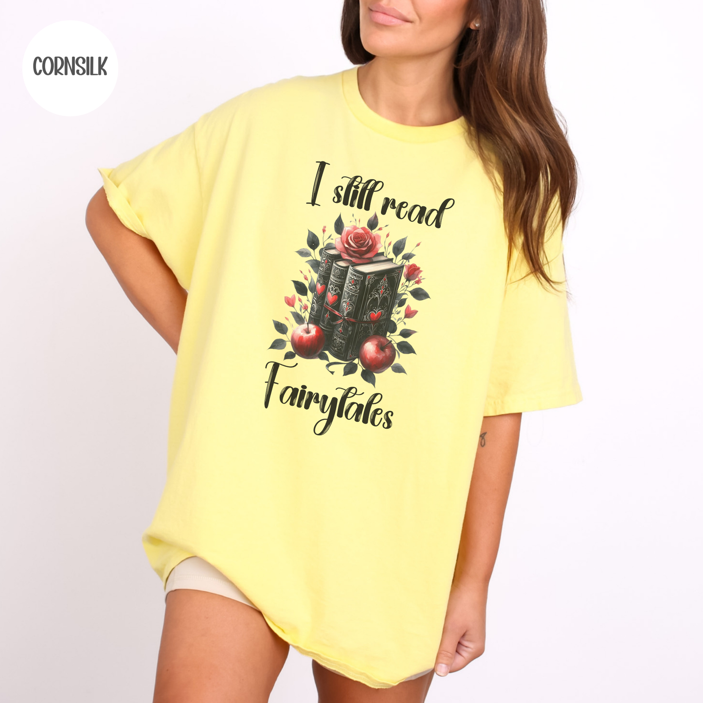 I Still Read Fairytales T-Shirt-Stripeypeach