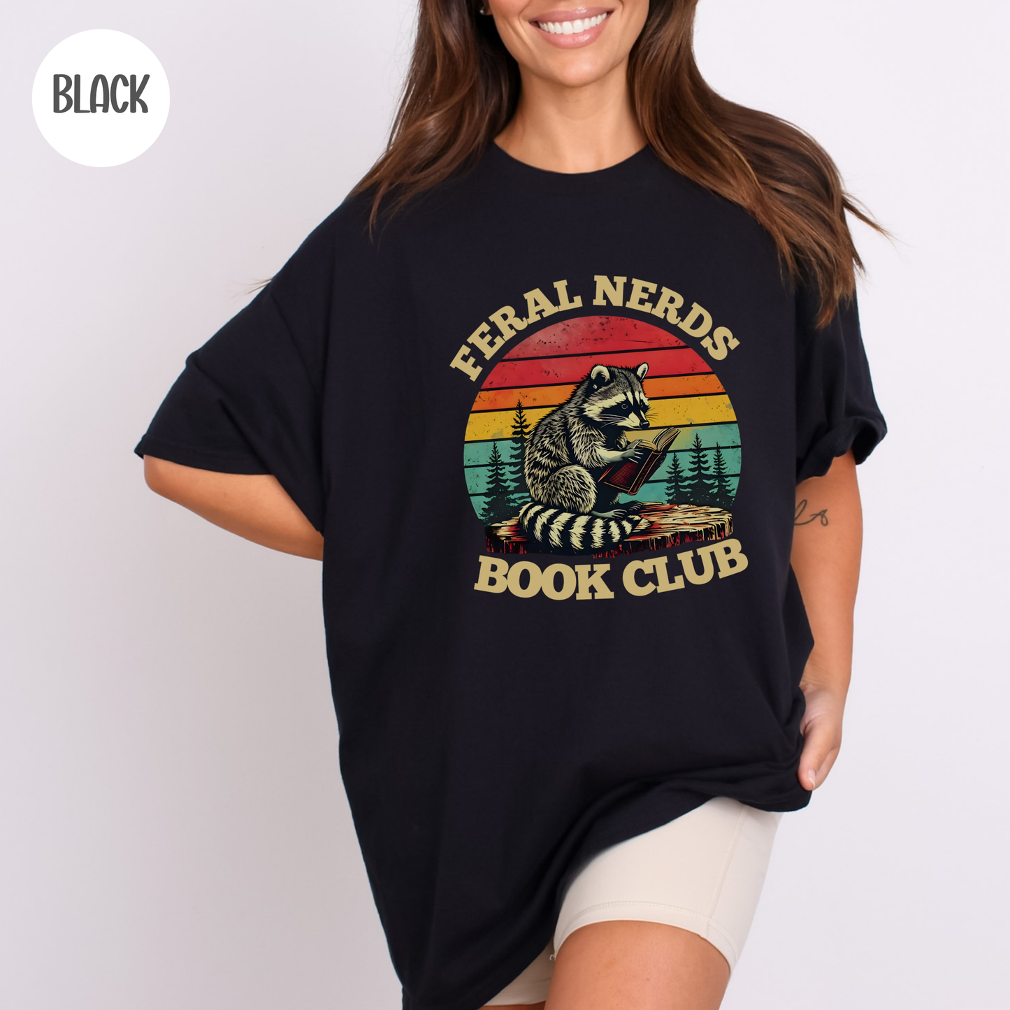 Feral Nerds Book Club Raccoon T-Shirt