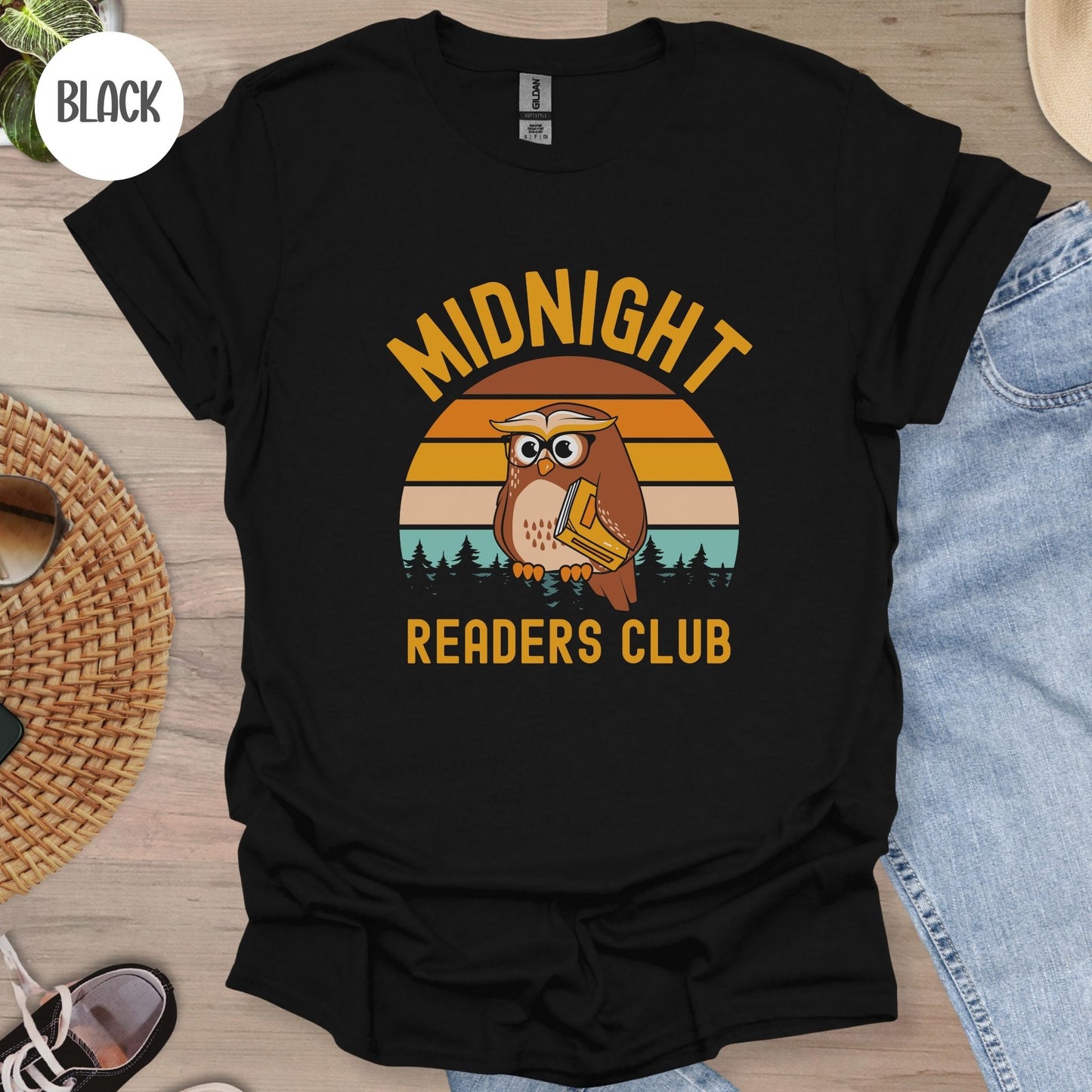 Midnight Readers Club Retro Owl T-Shirt