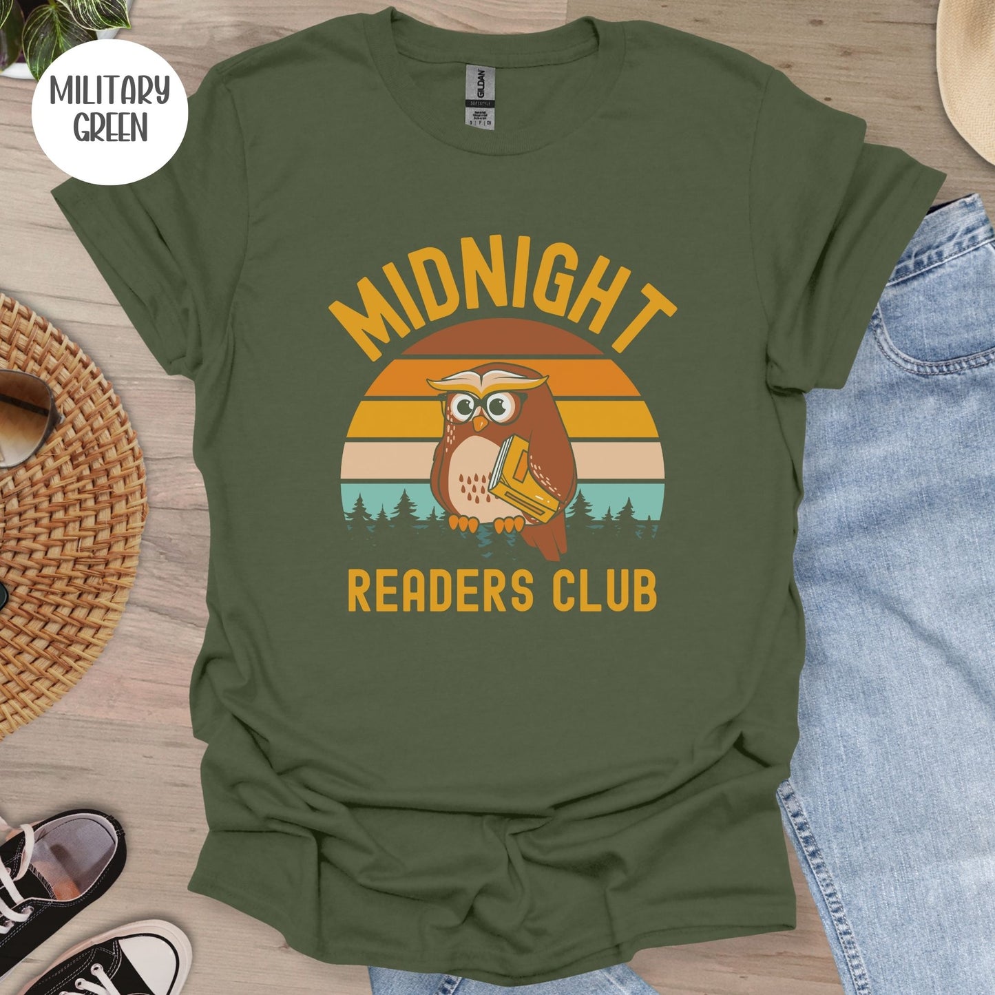 Midnight Readers Club Retro Owl T-Shirt