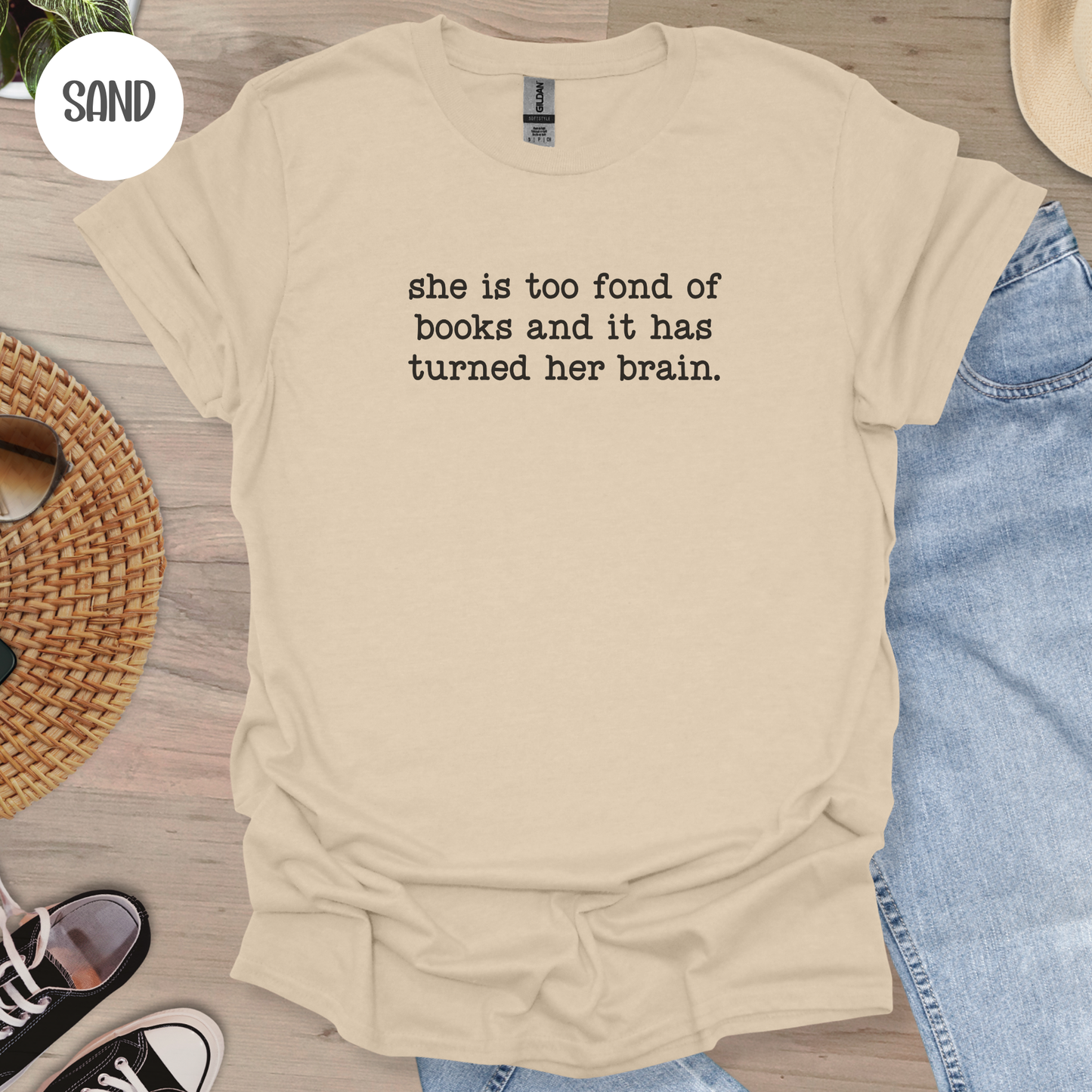 She is Too Fond Of Books T-Shirt