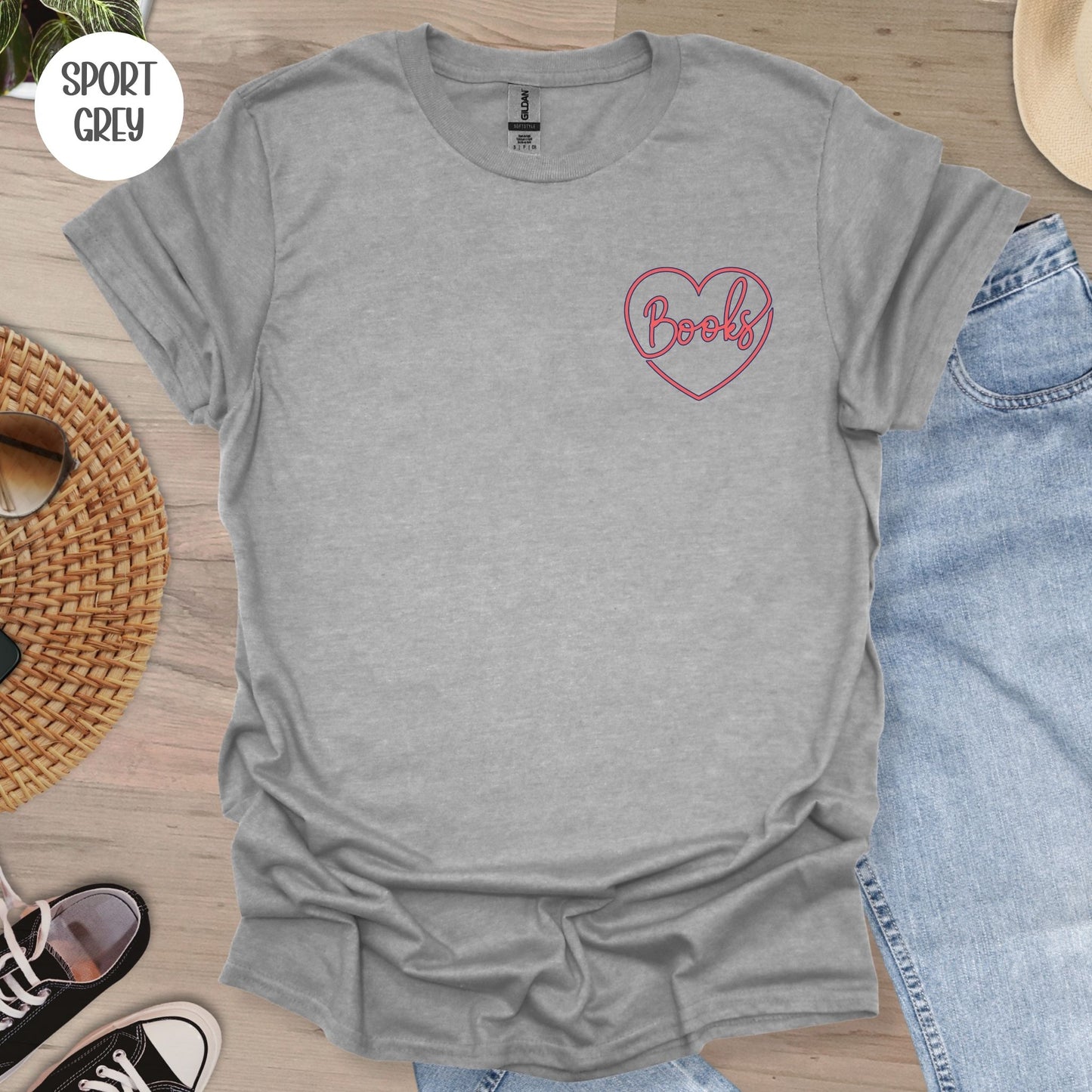 Books Pocket Heart T-Shirt