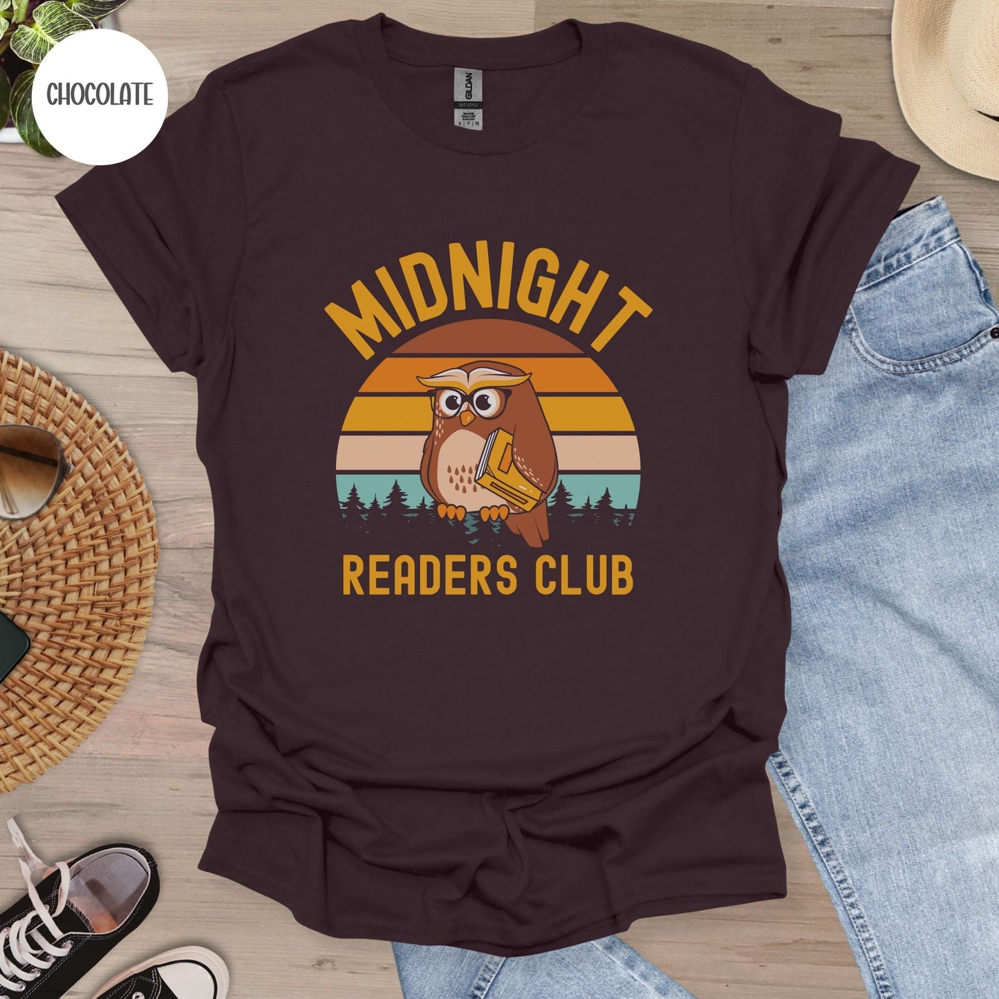 Midnight Readers Club Retro Owl T-Shirt