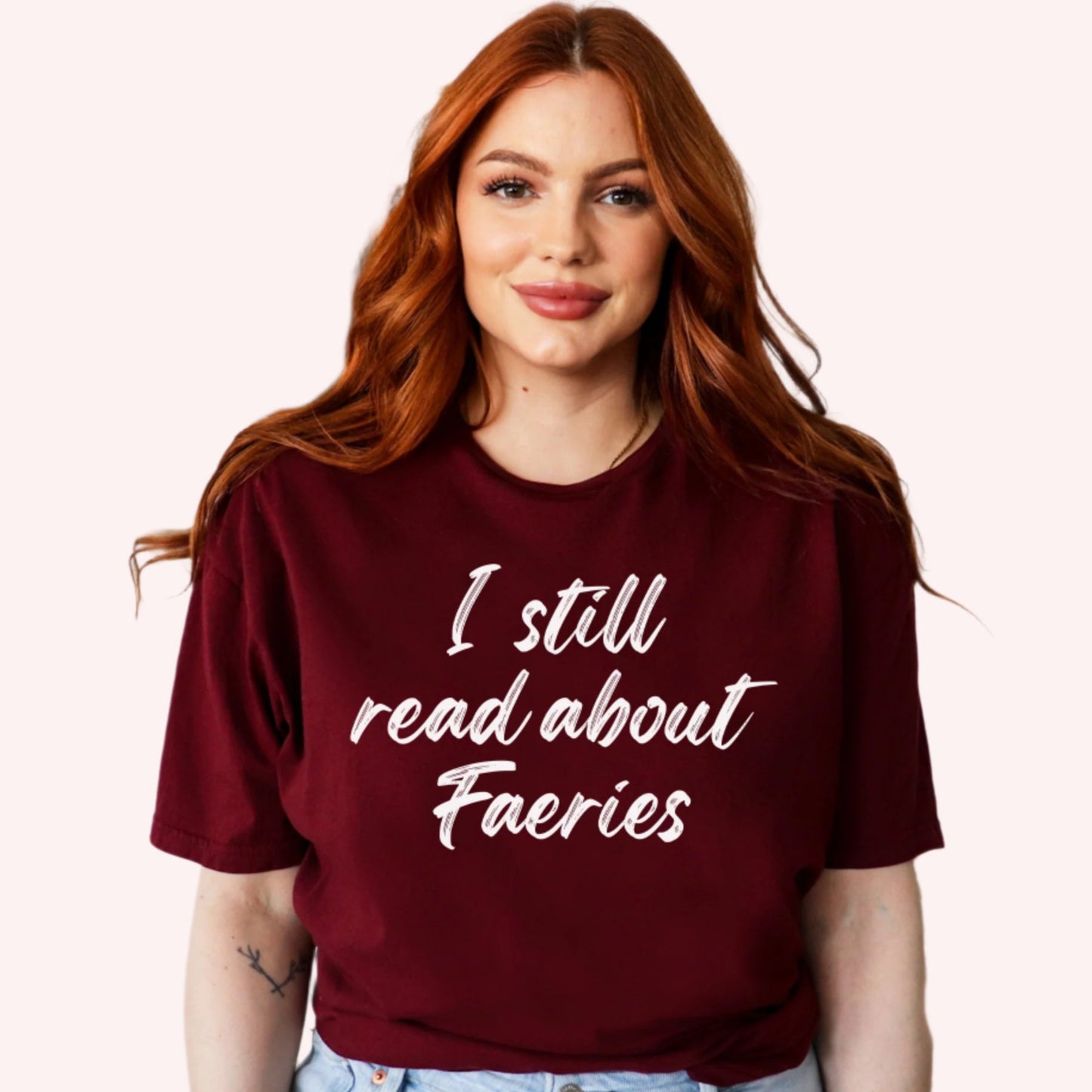 I Still Read about Faeries | Fantasy Book T-Shirt-Stripeypeach