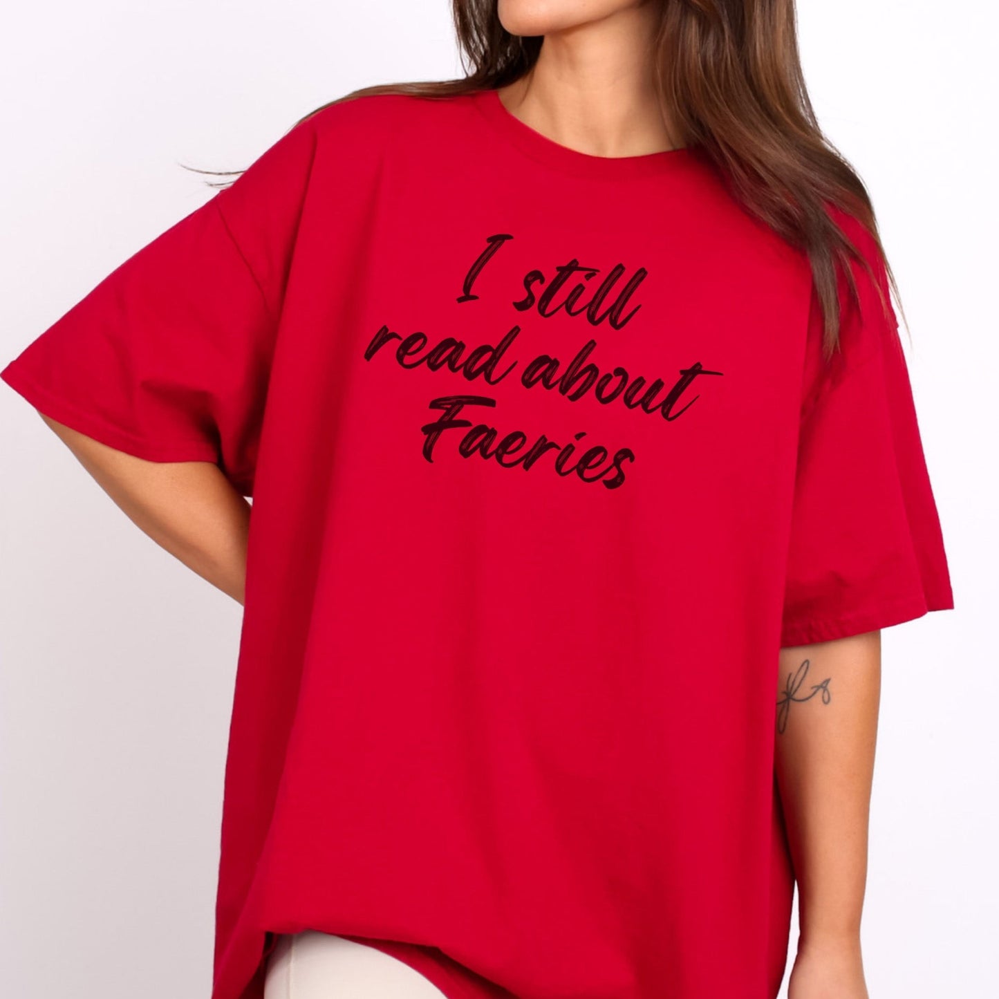 I Still Read about Faeries | Fantasy Book T-Shirt-Stripeypeach