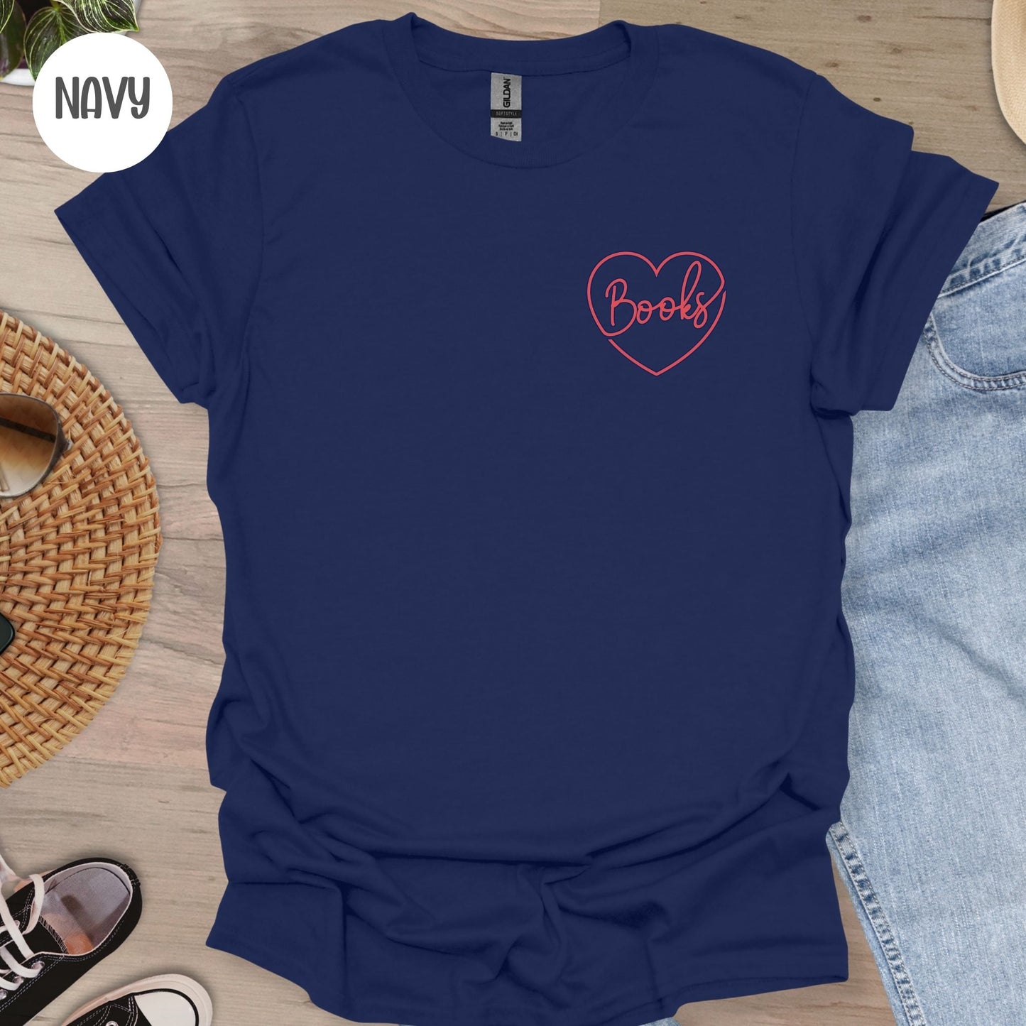 Books Pocket Heart T-Shirt