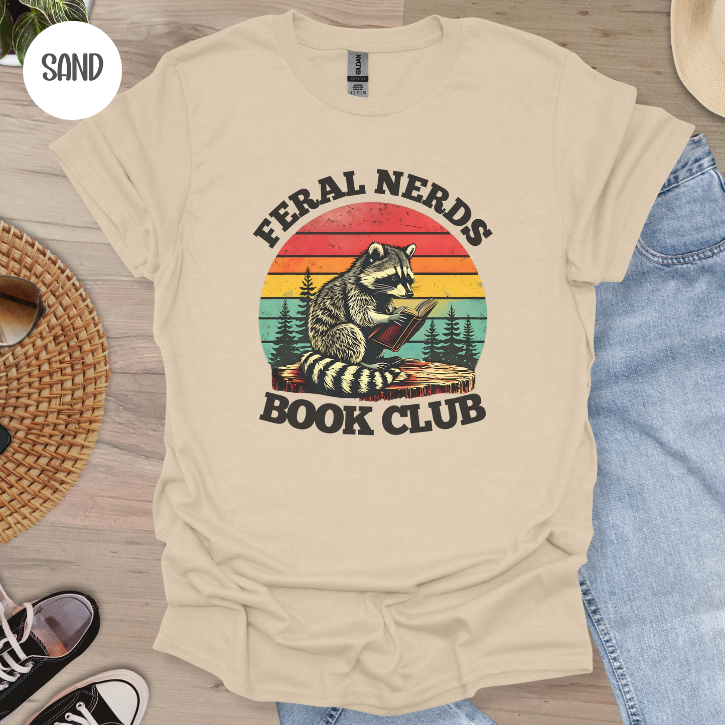 Feral Nerds Book Club Raccoon T-Shirt