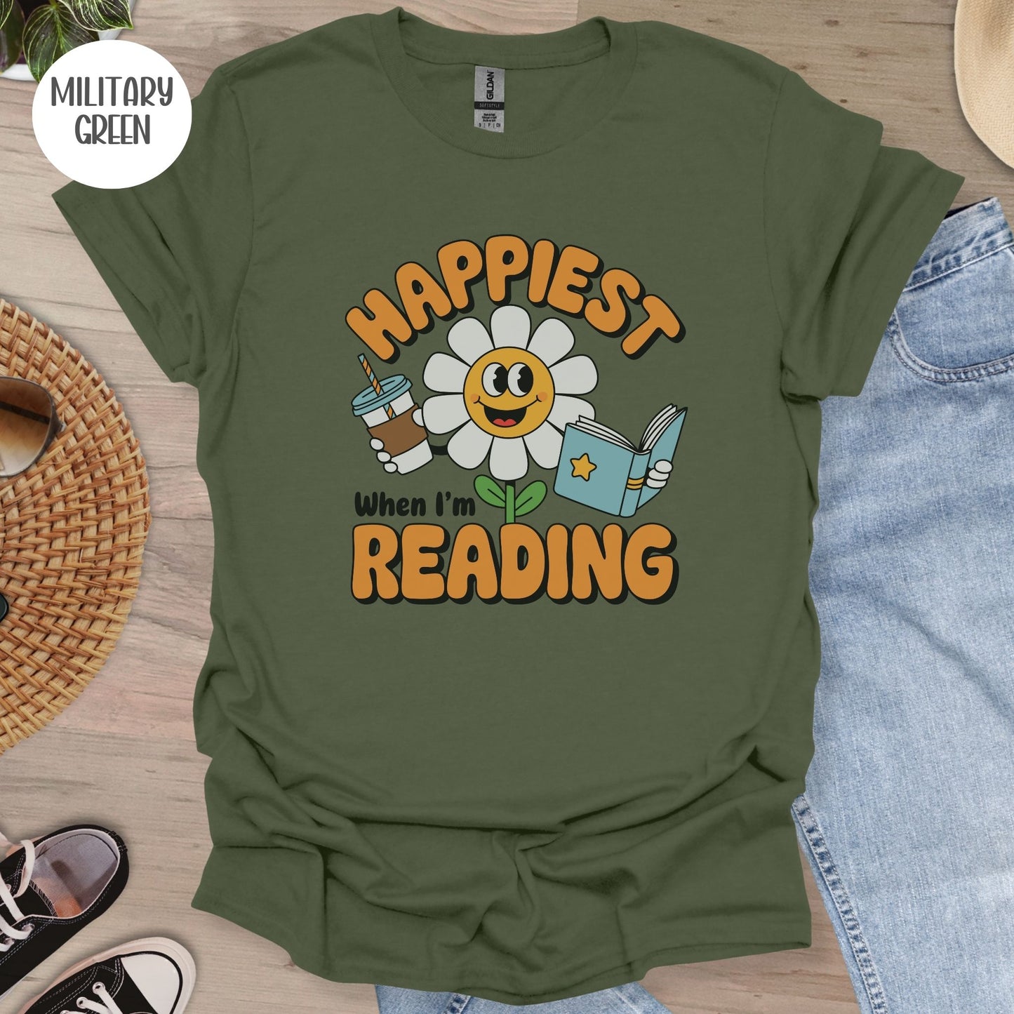 Happiest when I'm Reading T-Shirt
