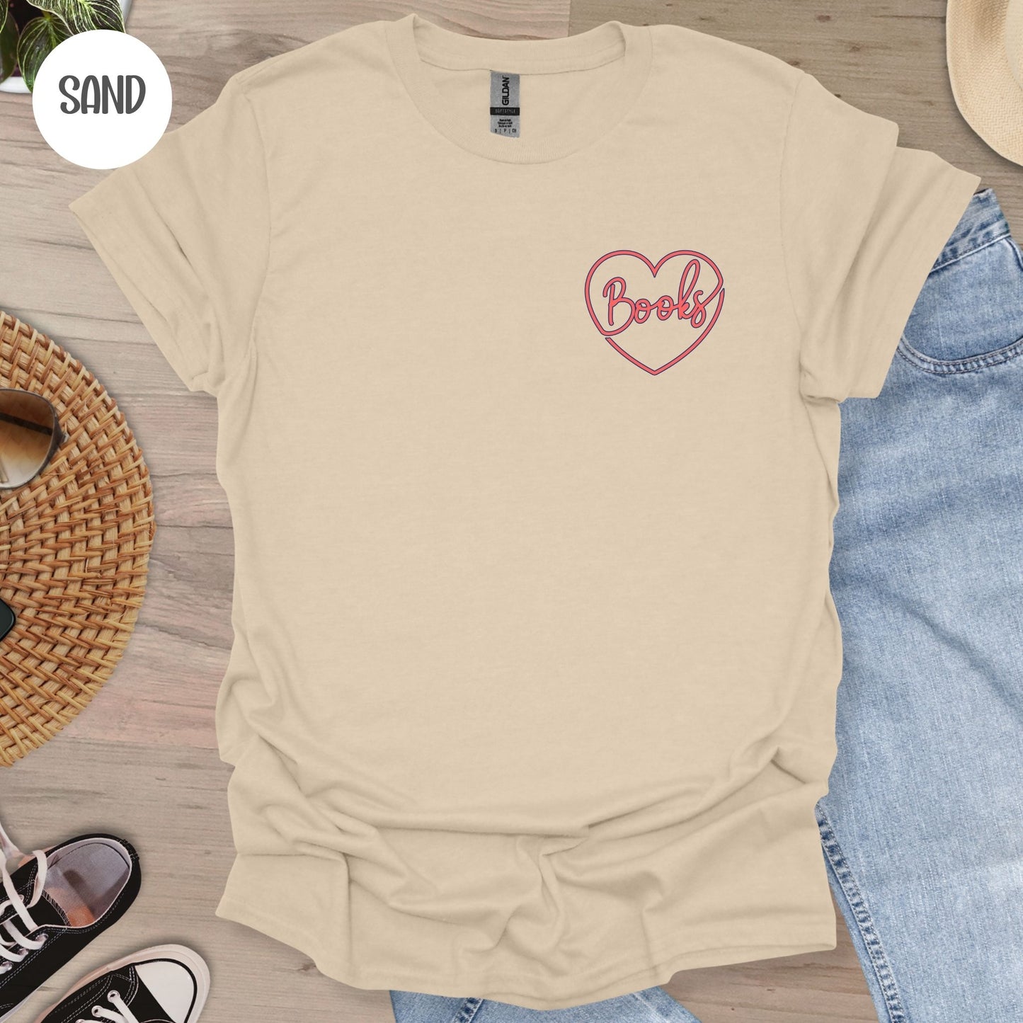 Books Pocket Heart T-Shirt
