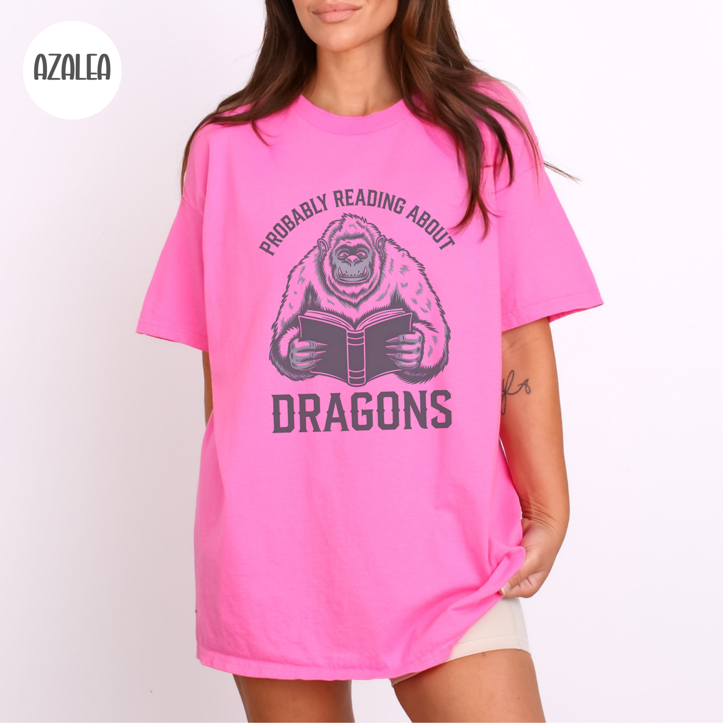 Probably Reading about Dragons Yeti T-Shirt-Stripeypeach