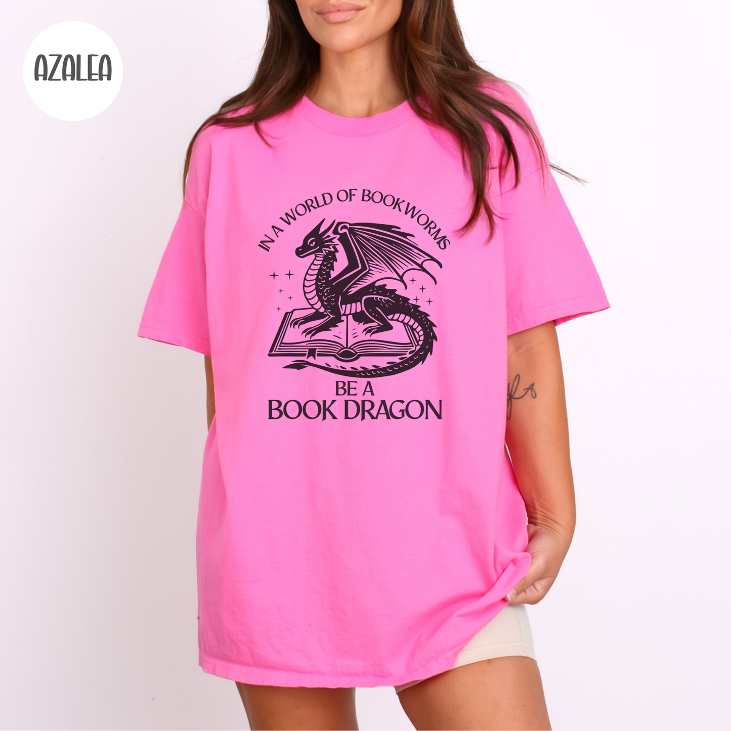 In a World of Bookworms be a Book Dragon T-Shirt