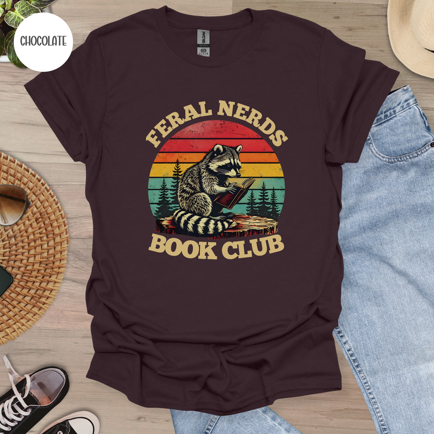 Feral Nerds Book Club Raccoon T-Shirt