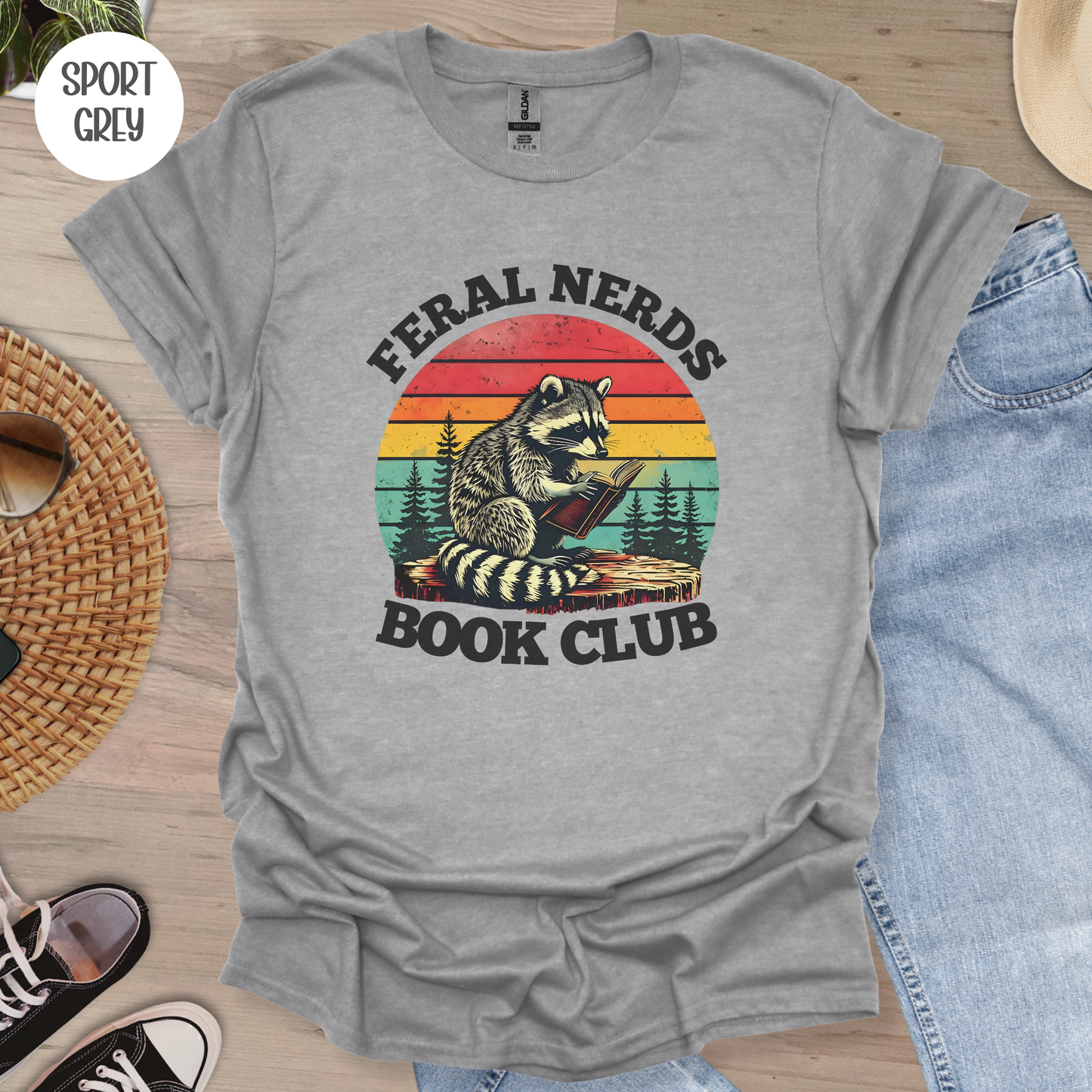 Feral Nerds Book Club Raccoon T-Shirt