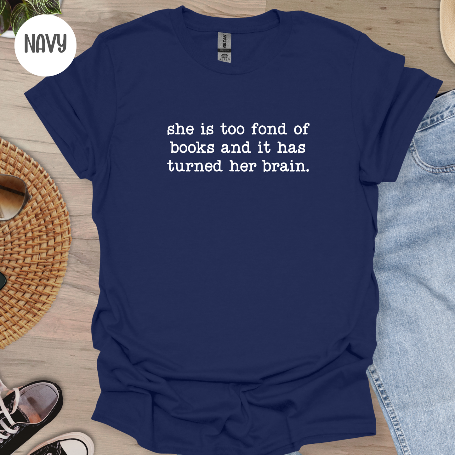 She is Too Fond Of Books T-Shirt