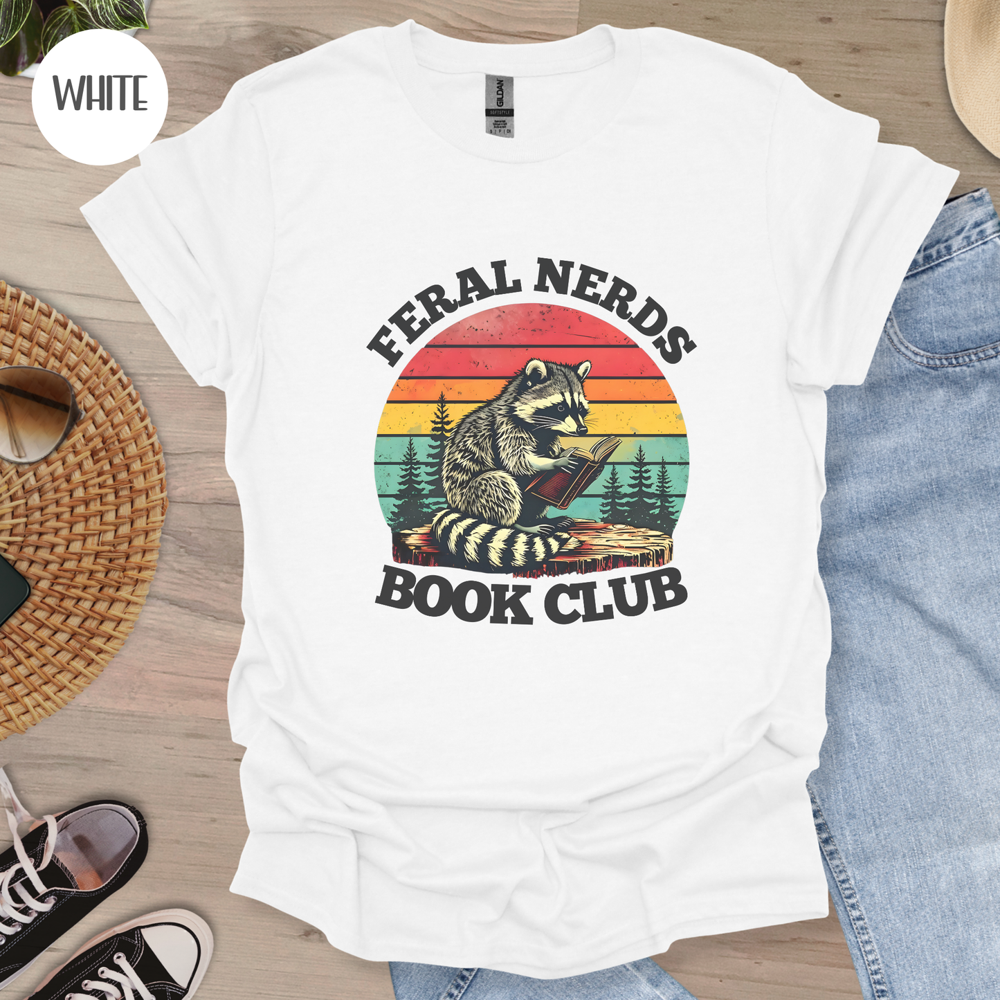 Feral Nerds Book Club Raccoon T-Shirt