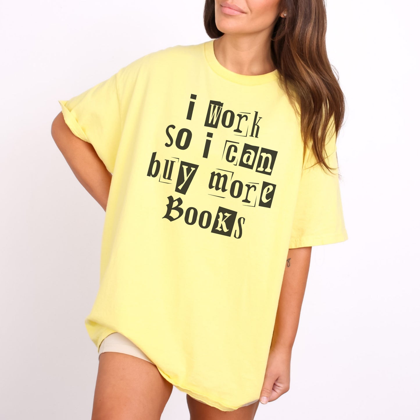 I Work So I Can Buy More Books T-Shirt-Stripeypeach