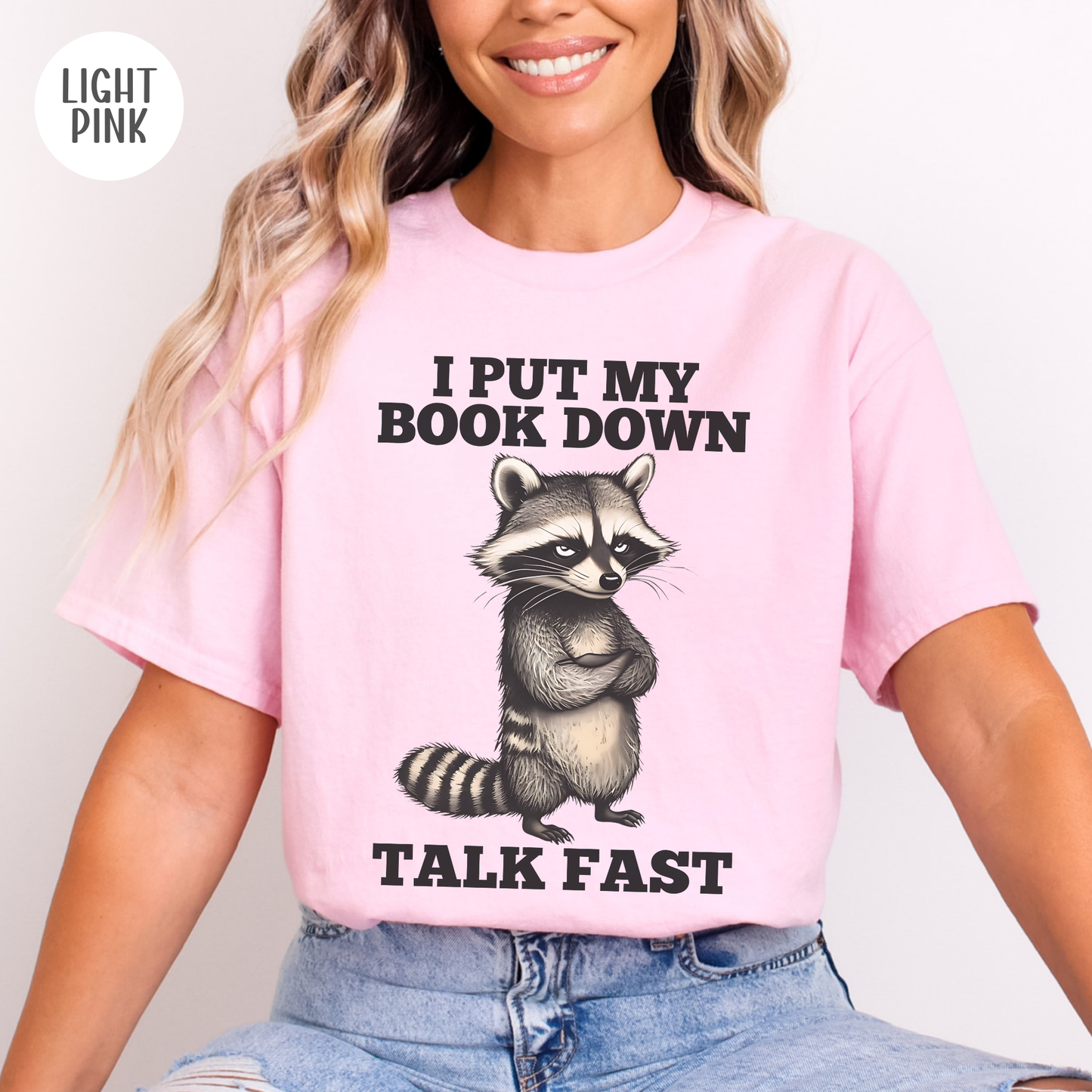 I put my Book Down Funny Raccoon T-Shirt