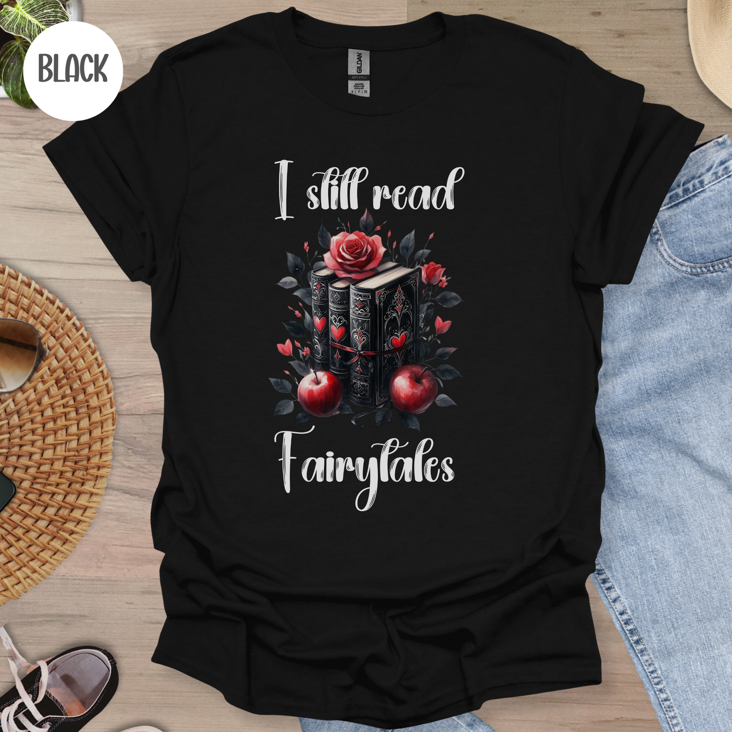 I Still Read Fairytales T-Shirt-Stripeypeach