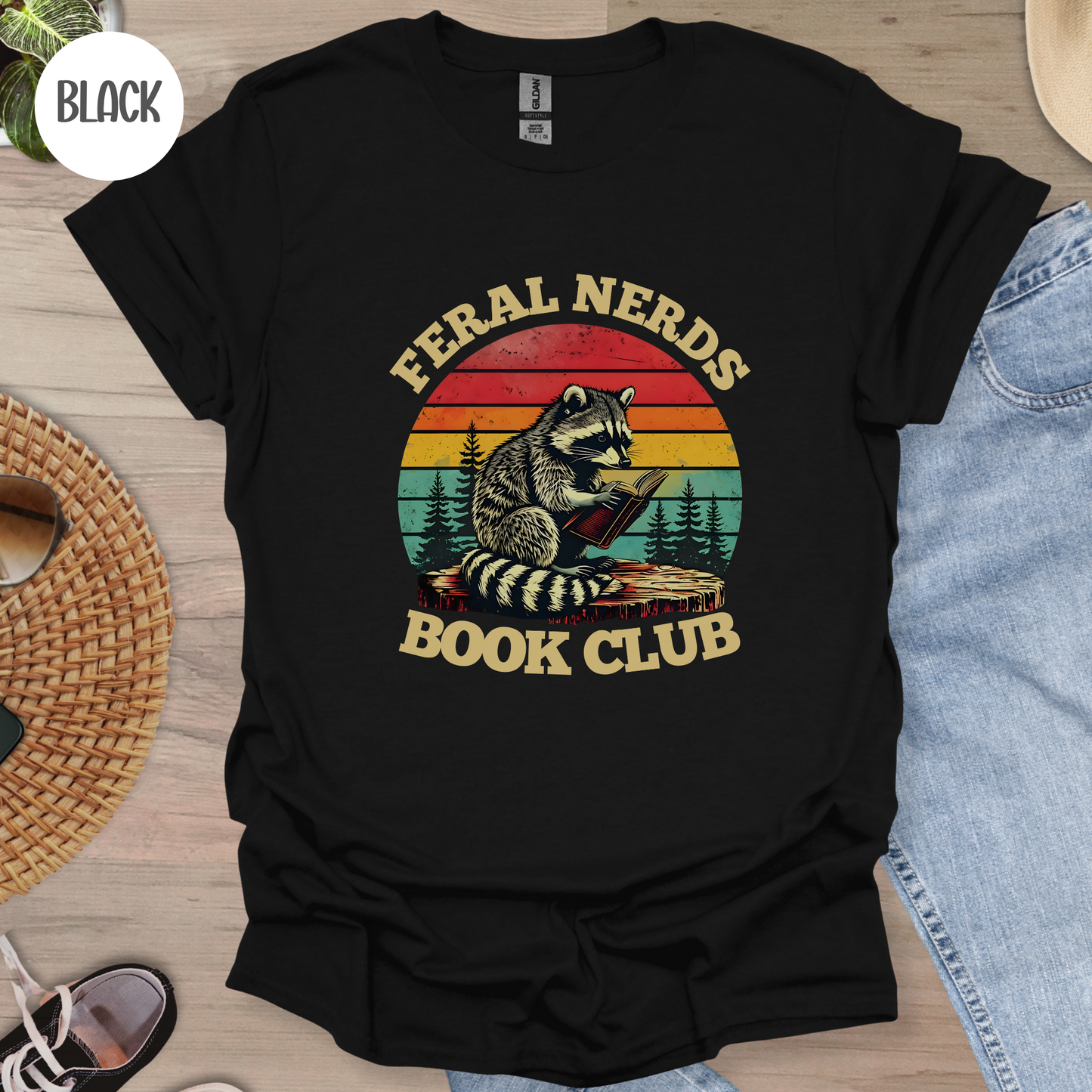 Feral Nerds Book Club Raccoon T-Shirt