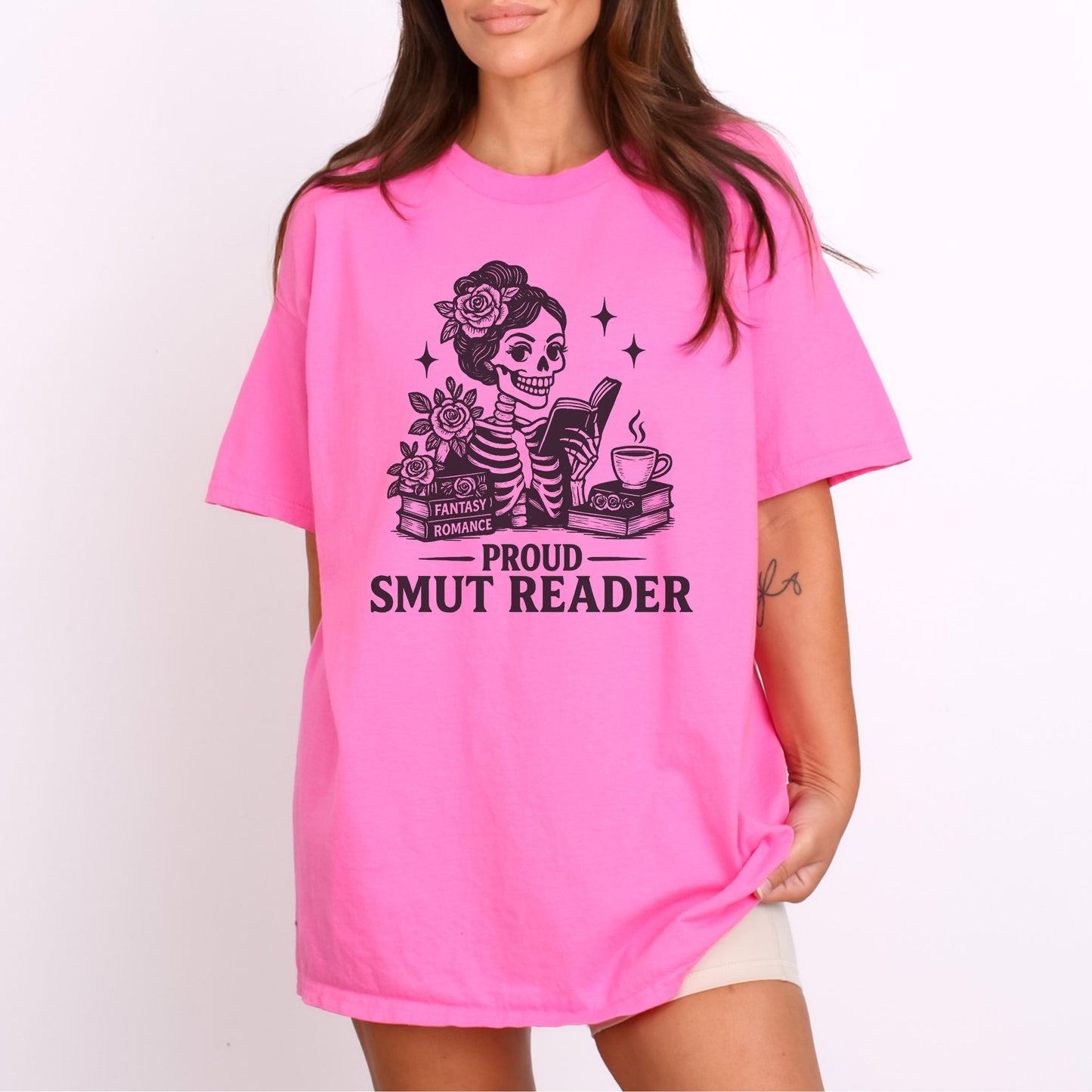 Proud Smut Reader | Book T-Shirt-Stripeypeach