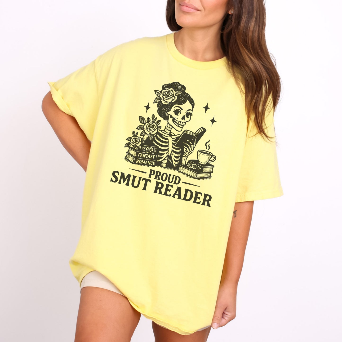 Proud Smut Reader | Book T-Shirt-Stripeypeach