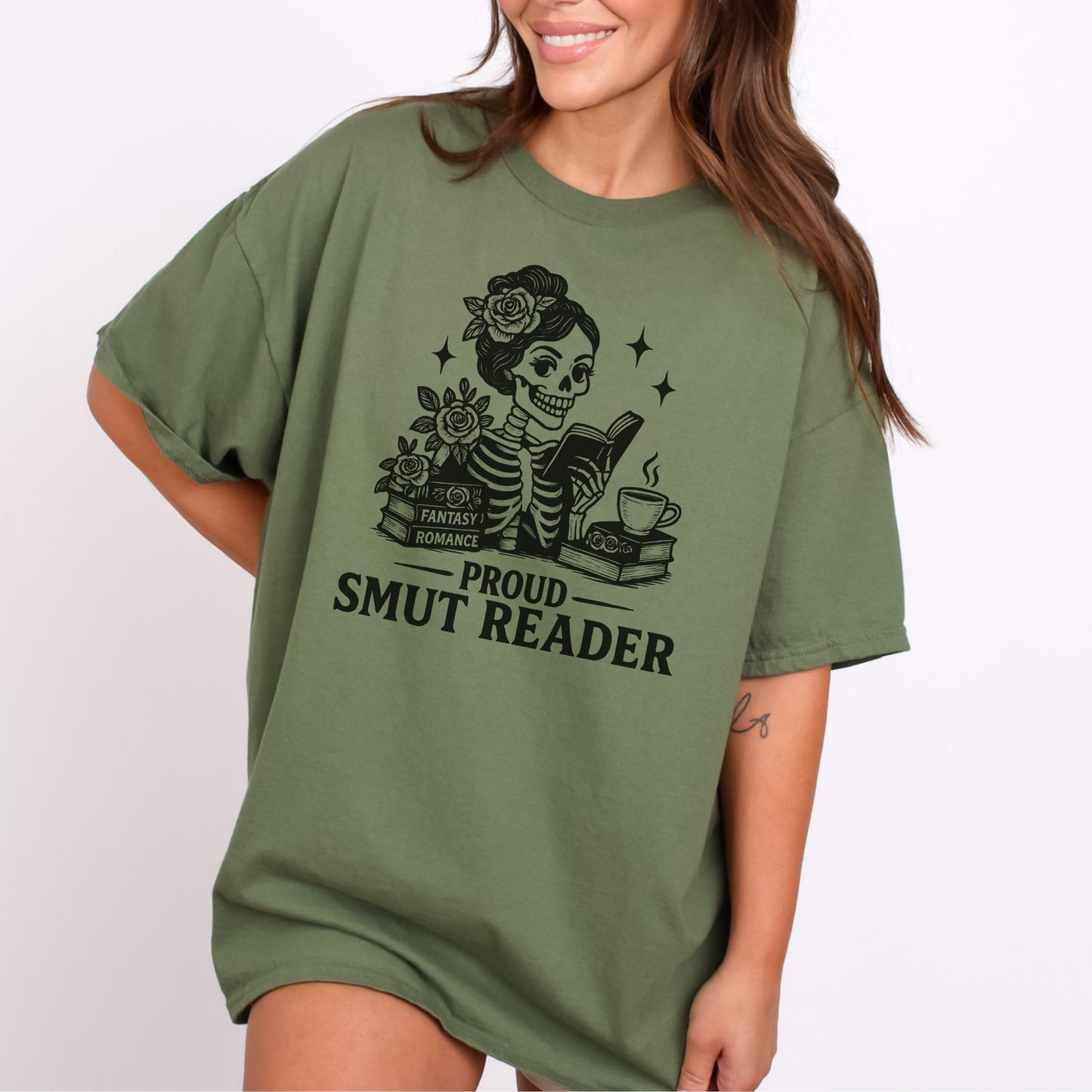 Proud Smut Reader | Book T-Shirt-Stripeypeach