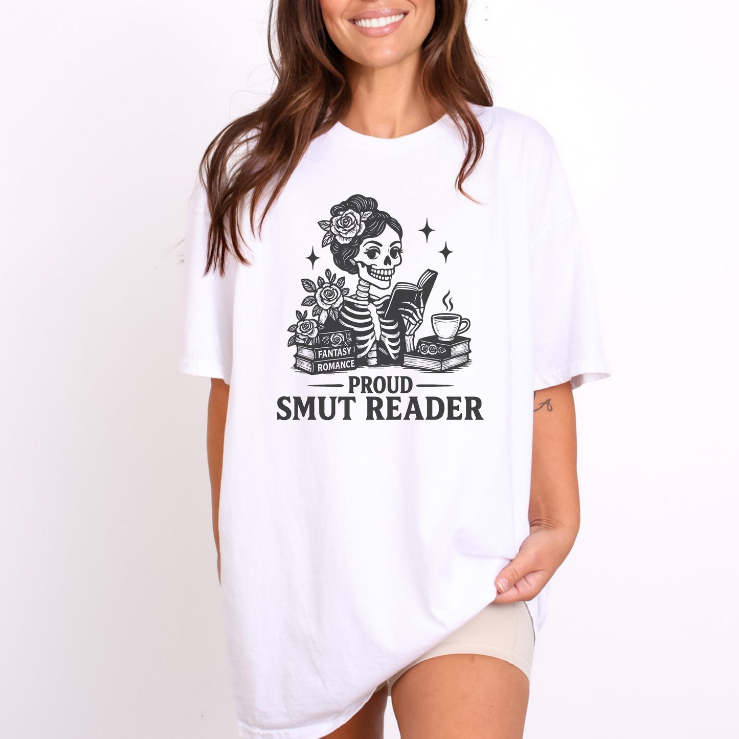 Proud Smut Reader | Book T-Shirt-Stripeypeach