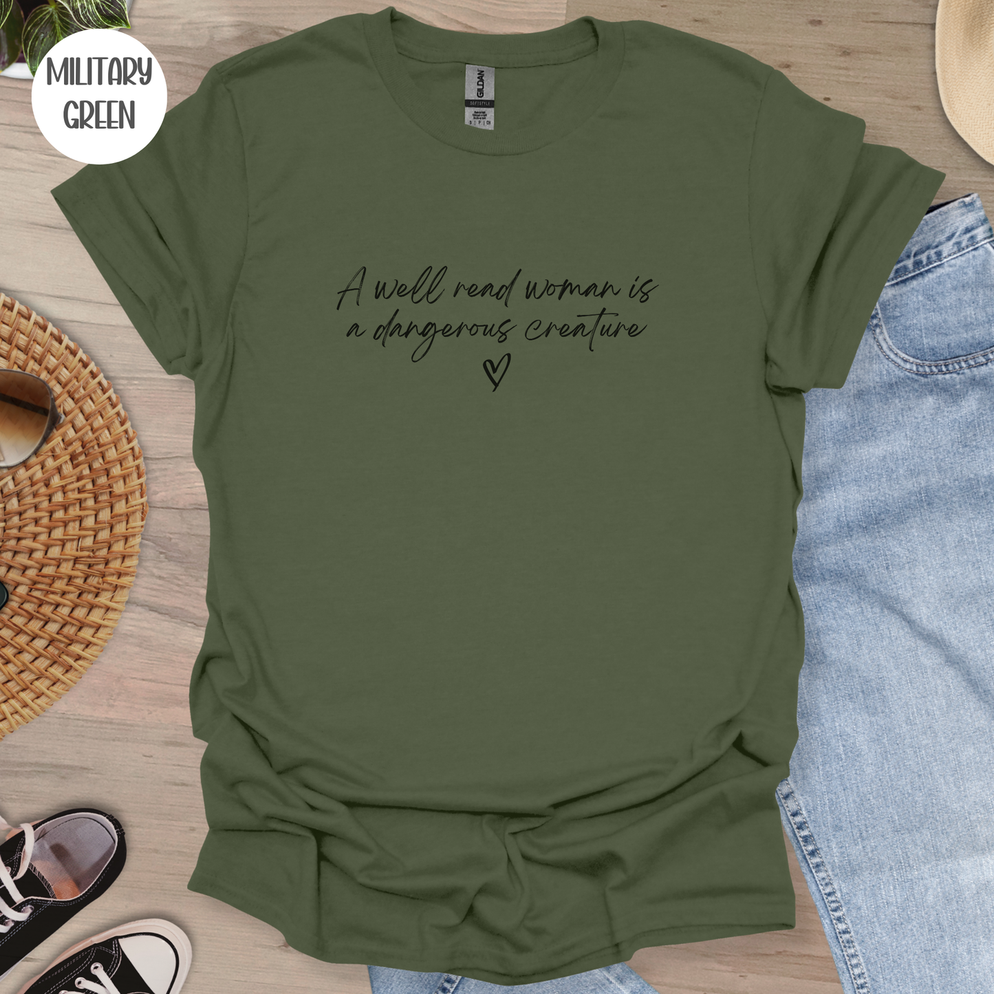 A Well Read Woman is a Dangerous Creature T-Shirt