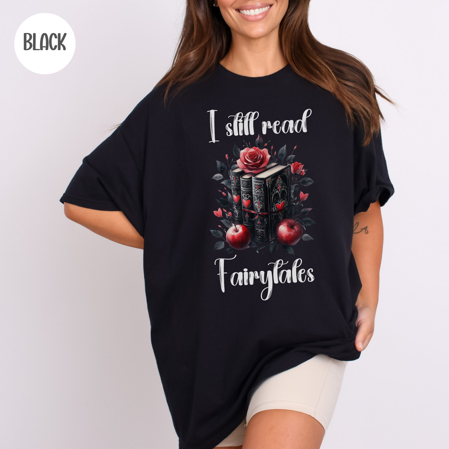I Still Read Fairytales T-Shirt-Stripeypeach