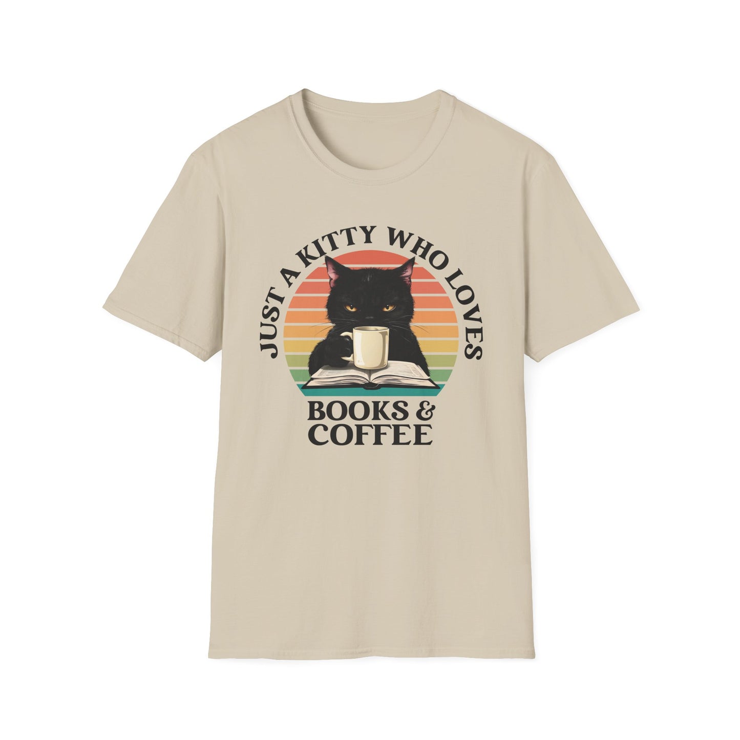 Just a Kitty who Loves Books & Coffee T-Shirt