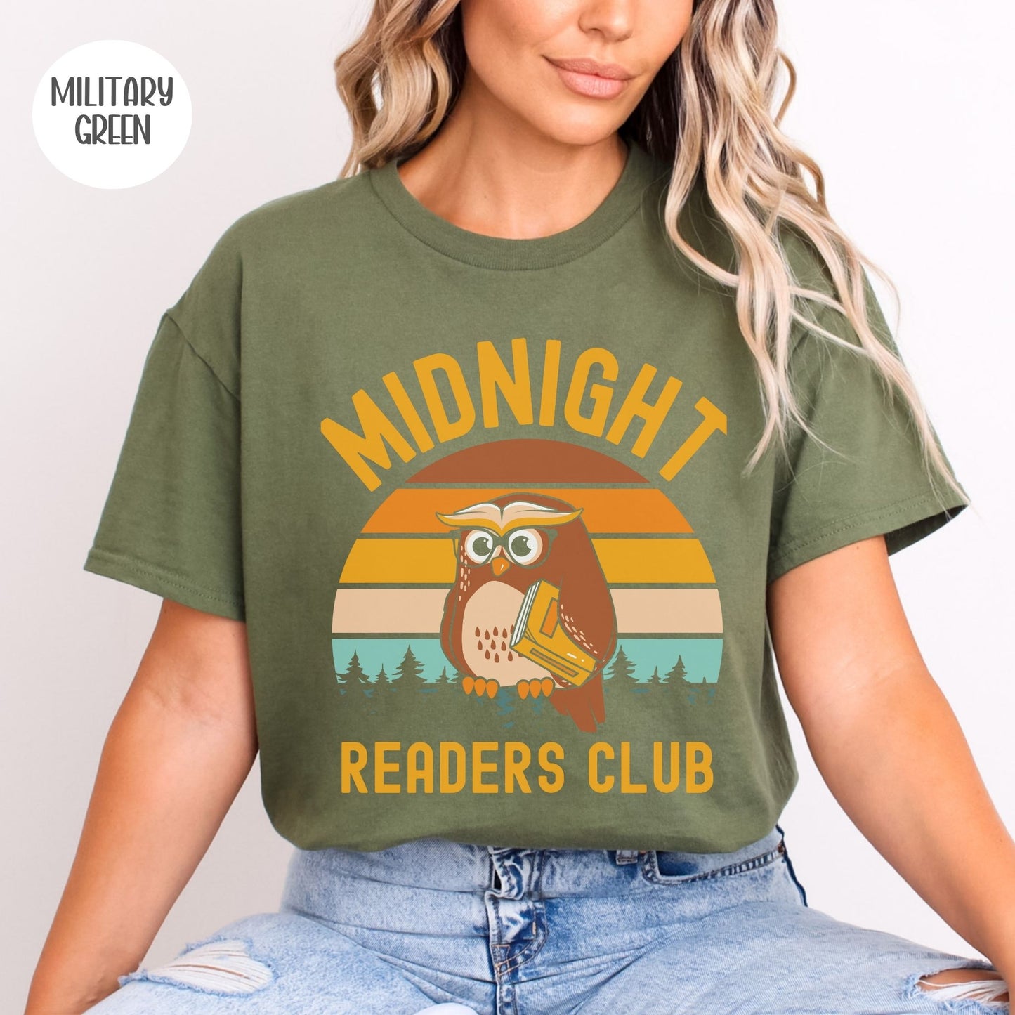 Midnight Readers Club Retro Owl T-Shirt
