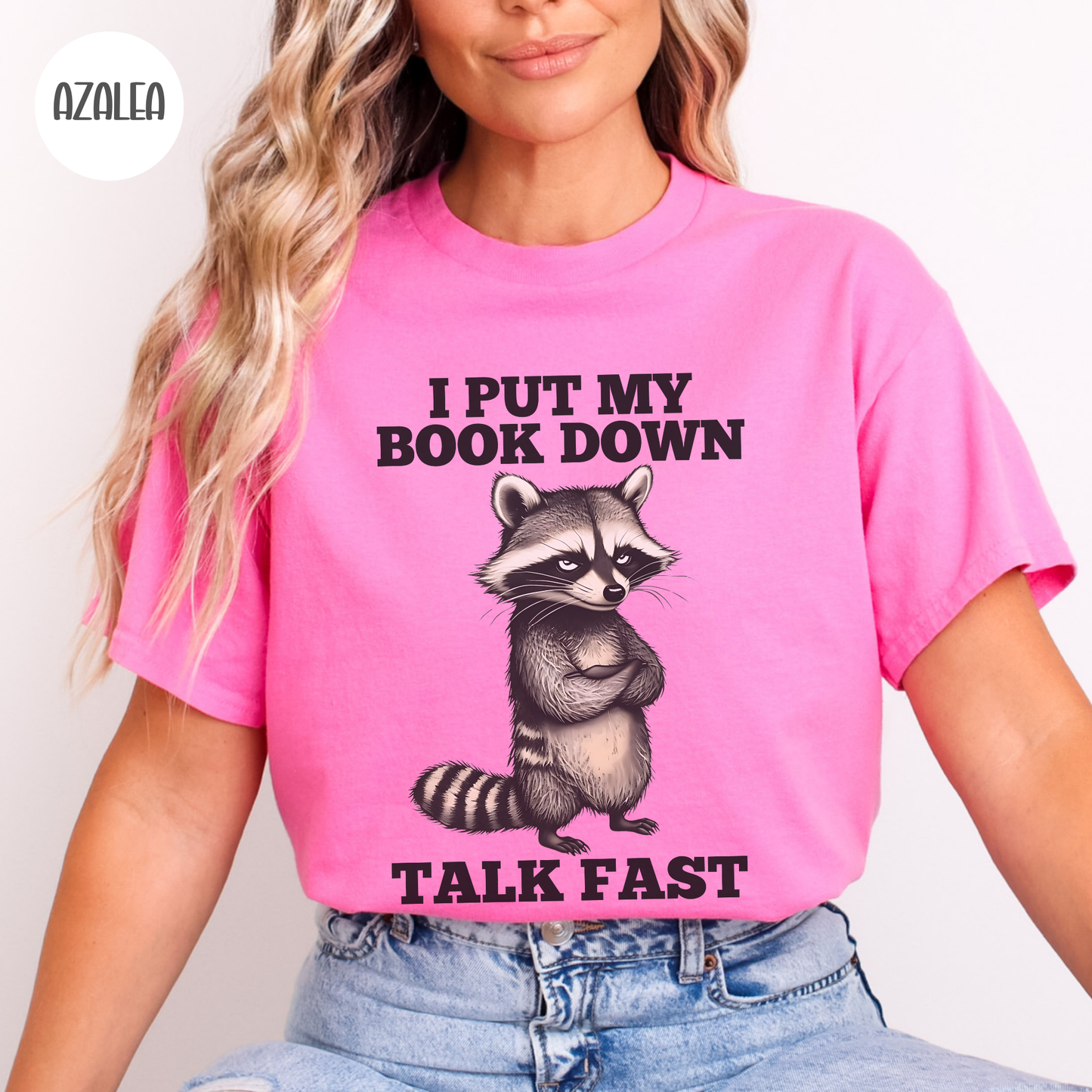 I put my Book Down Funny Raccoon T-Shirt