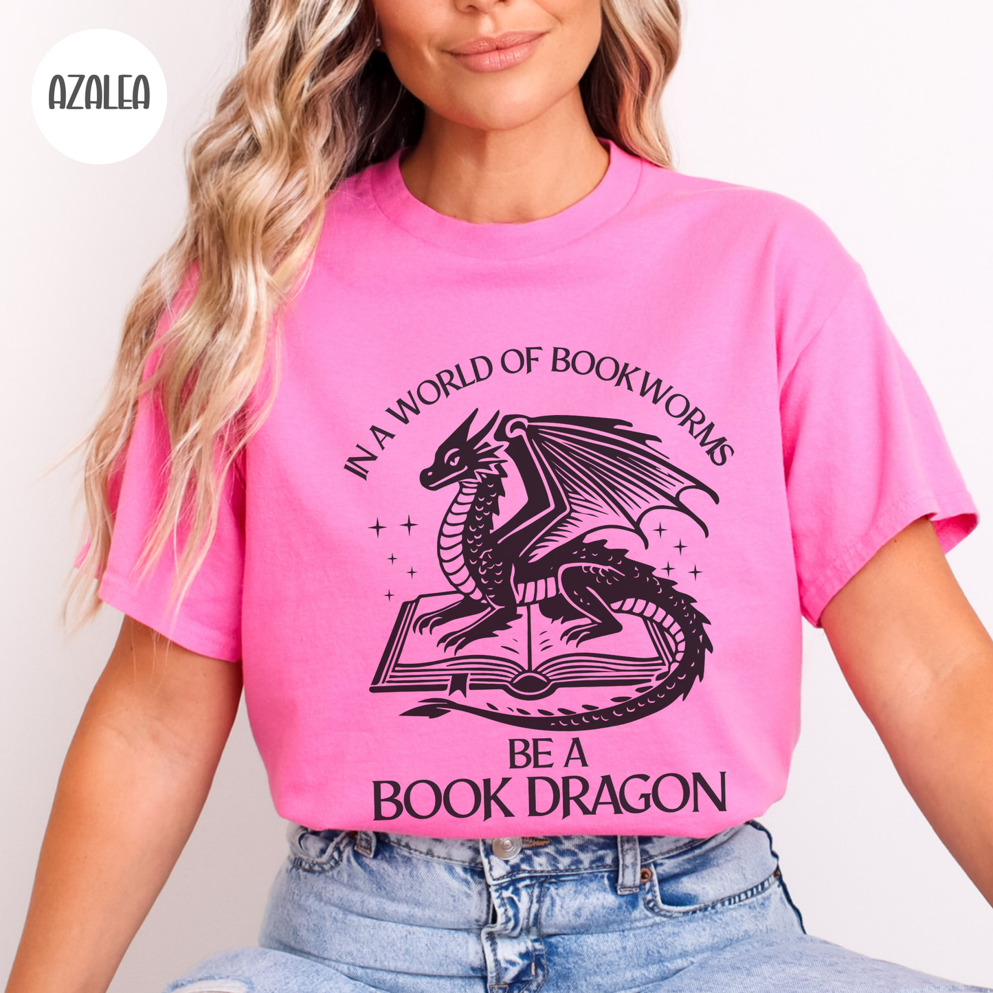 In a World of Bookworms be a Book Dragon T-Shirt