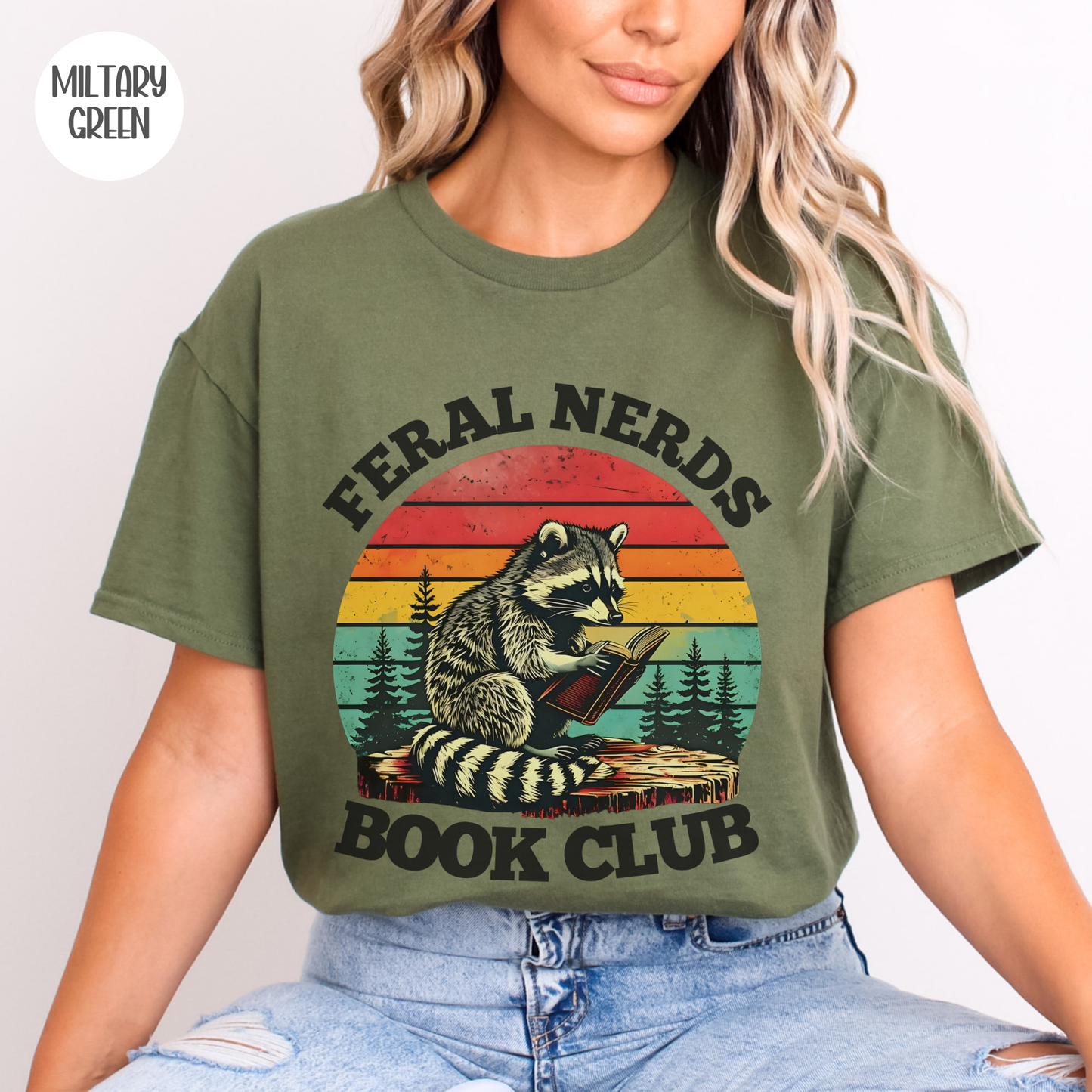 Feral Nerds Book Club Raccoon T-Shirt
