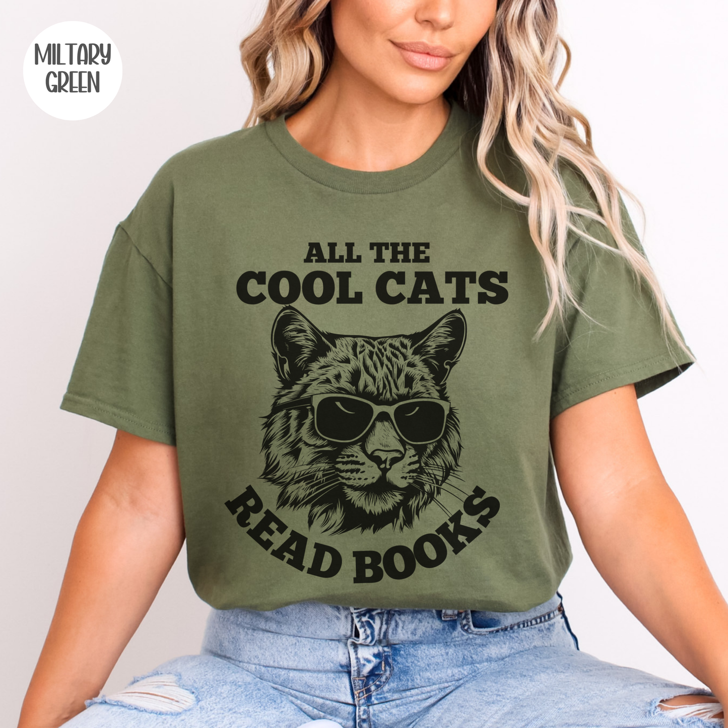 All the Cool Cats Read Books T-Shirt