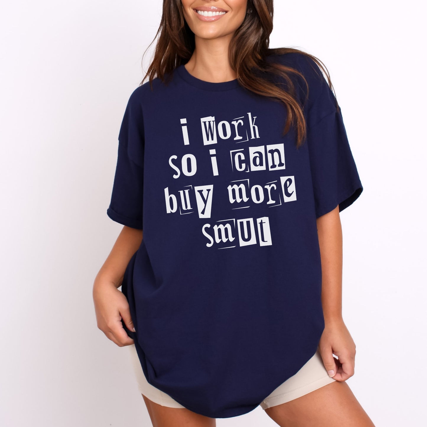I Work So I Can Buy More Smut | Books T-Shirt-Stripeypeach