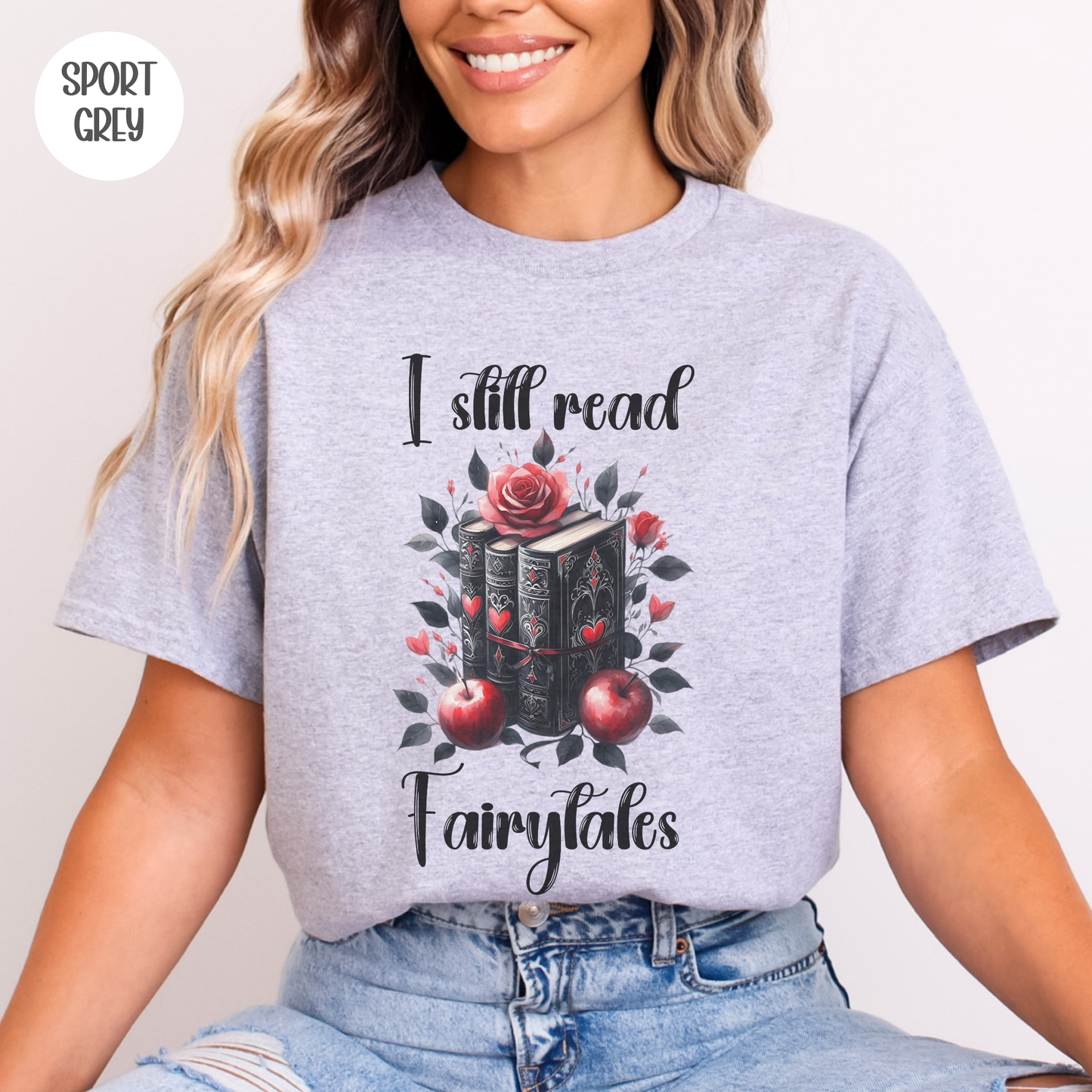 I Still Read Fairytales T-Shirt-Stripeypeach