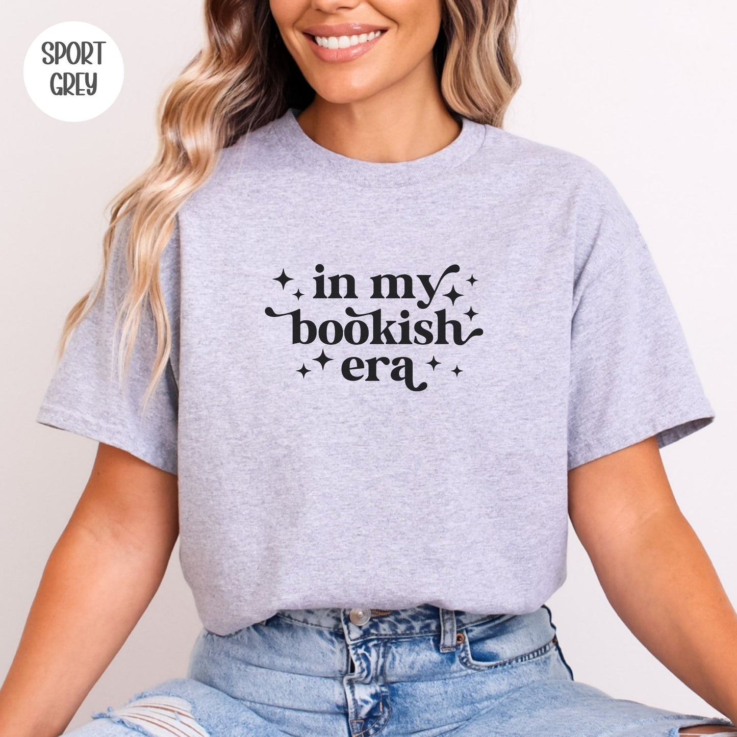 In my Bookish Era T-Shirt-Stripeypeach