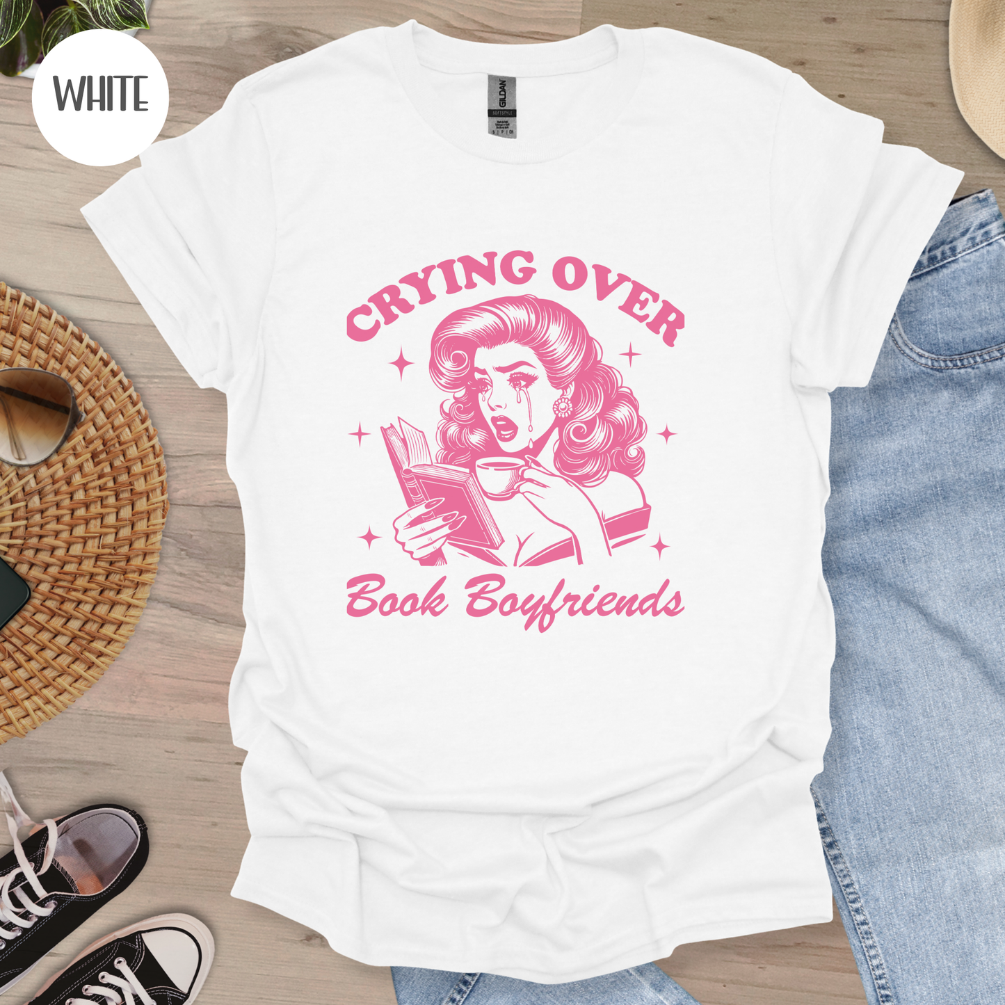 Crying over Book Boyfriends T-Shirt