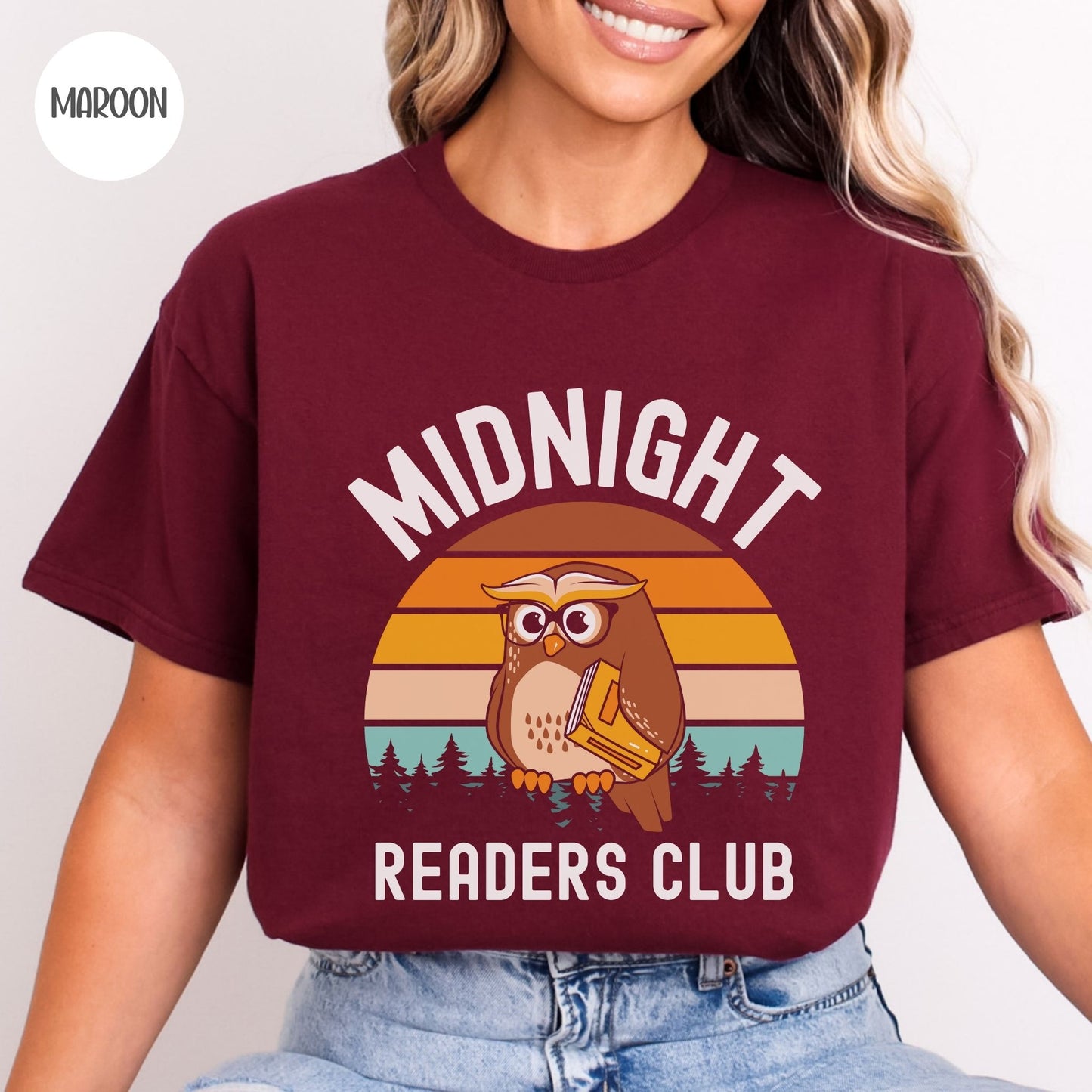 Midnight Readers Club Retro Owl T-Shirt