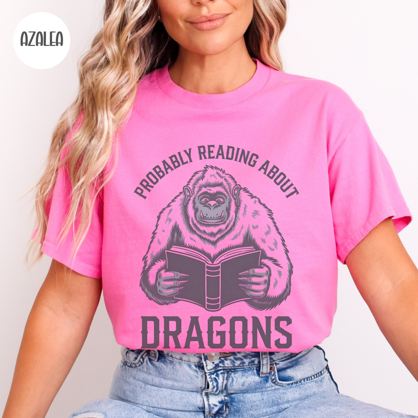Probably Reading about Dragons Yeti T-Shirt-Stripeypeach
