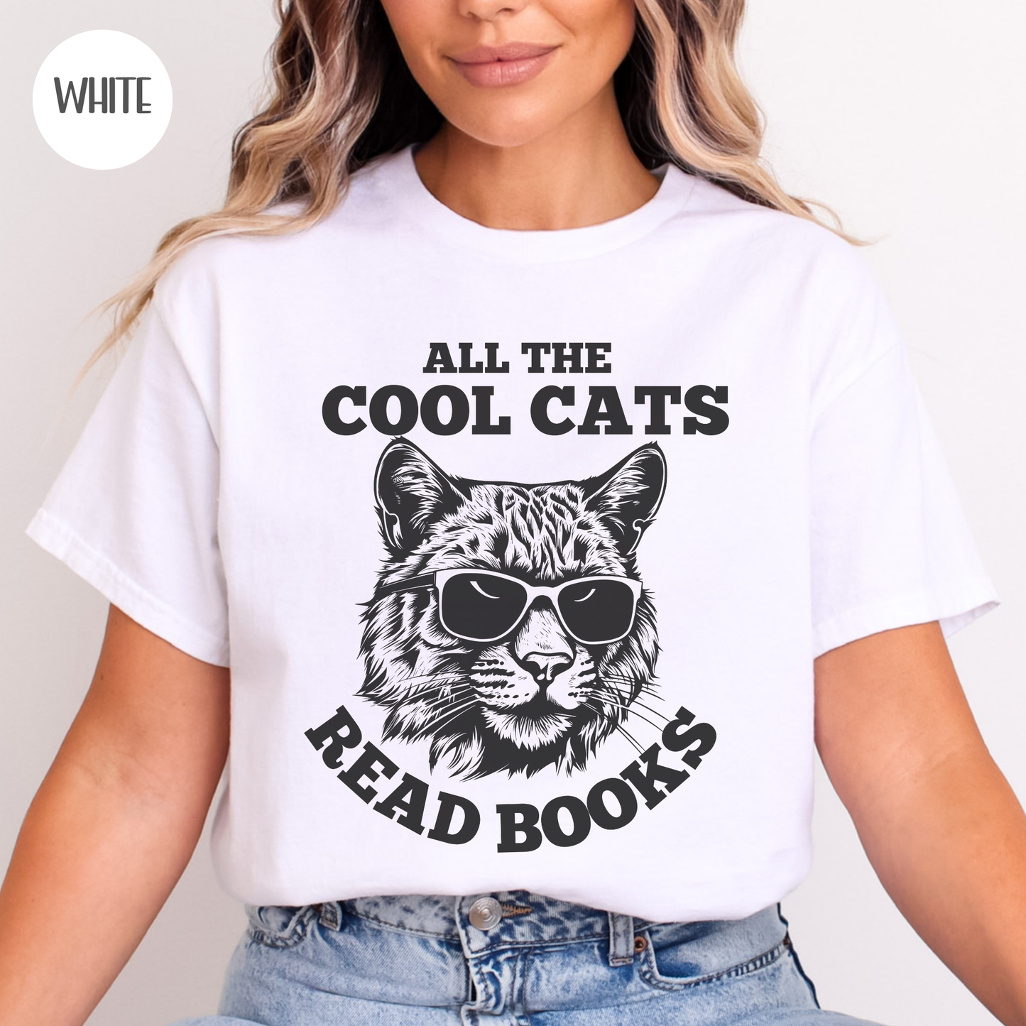 All the Cool Cats Read Books T-Shirt