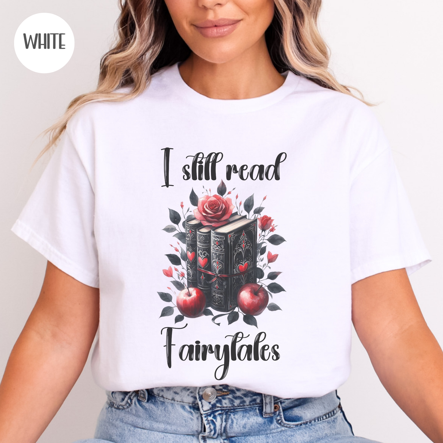 I Still Read Fairytales T-Shirt-Stripeypeach