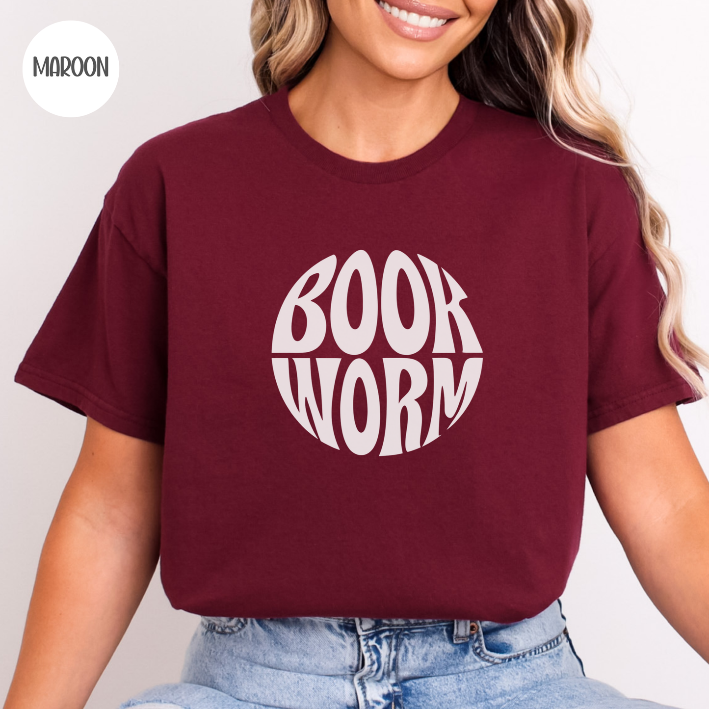 Book Worm T-Shirt-Stripeypeach