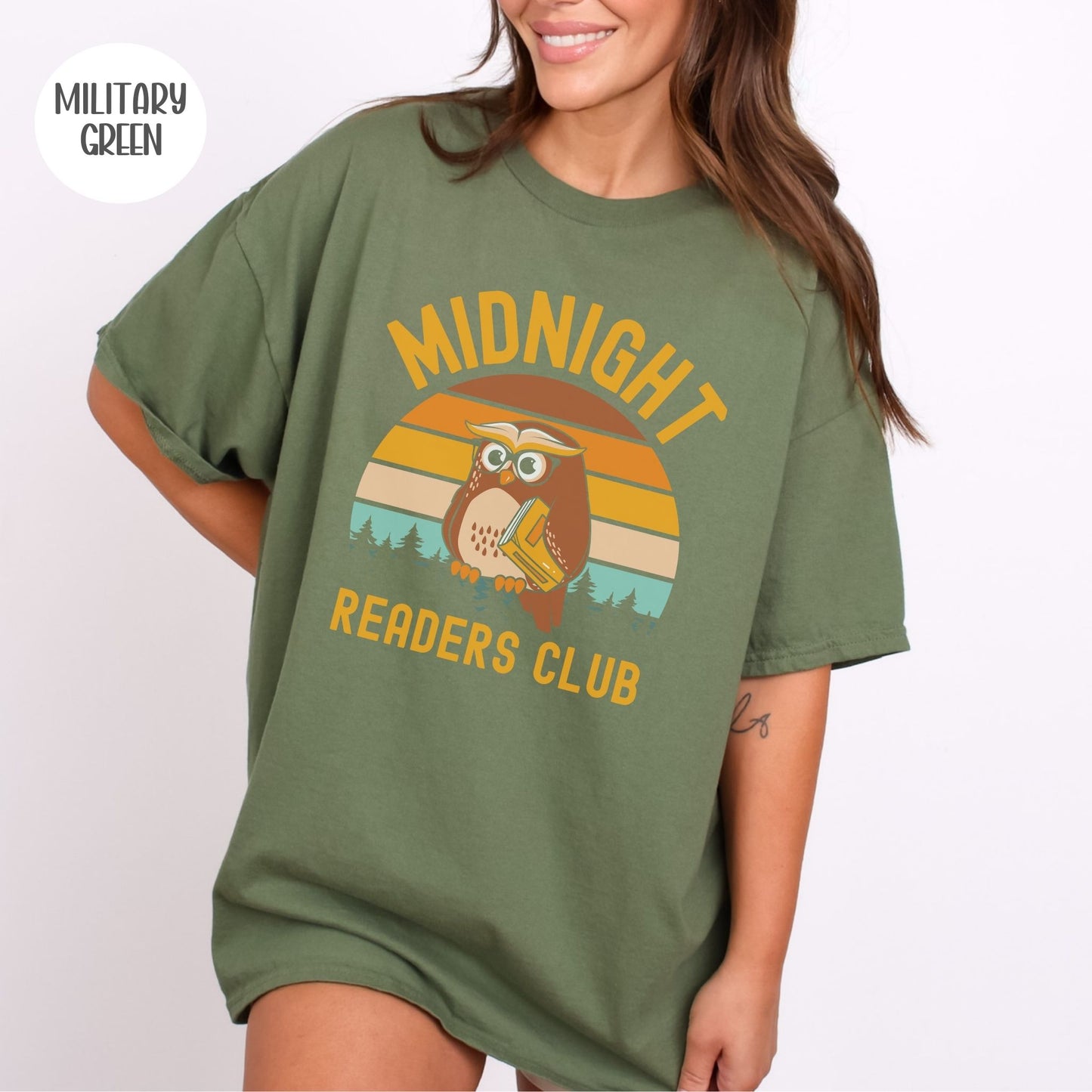 Midnight Readers Club Retro Owl T-Shirt