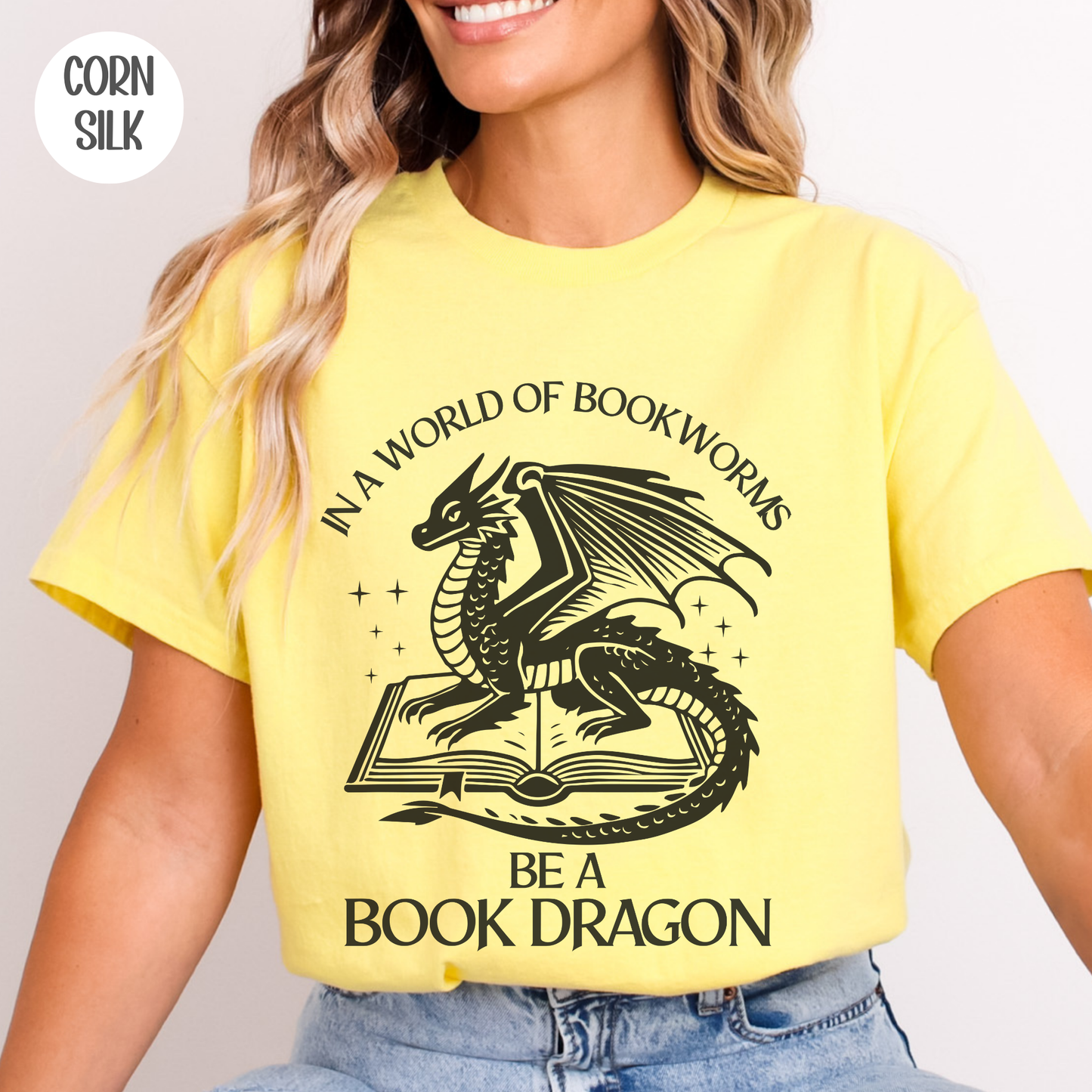 In a World of Bookworms be a Book Dragon T-Shirt