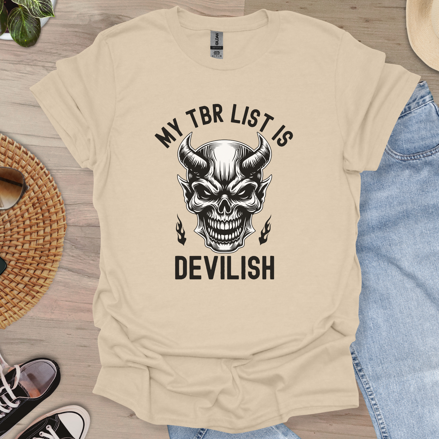My TBR List is Devilish T-Shirt-Stripeypeach